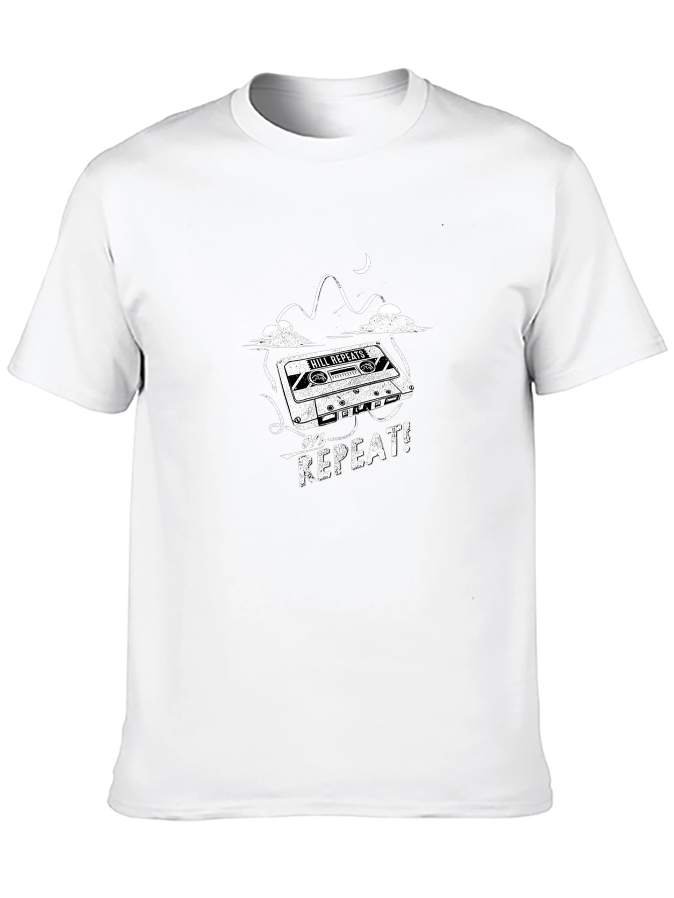 Hill Repeats Cassette Graphic Tee - Black