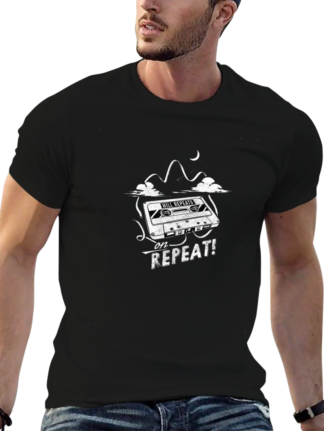 Hill Repeats Cassette Graphic Tee - Black
