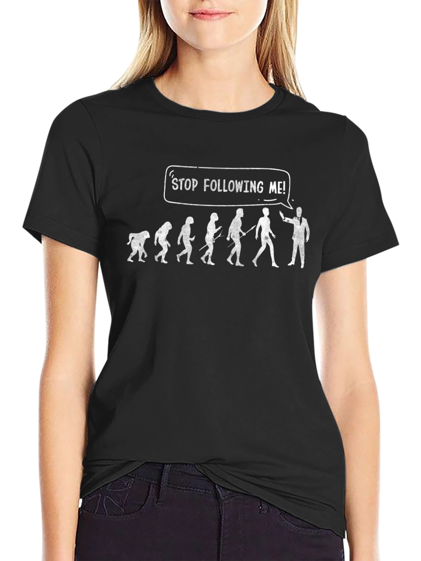 Funny Evolution T-Shirt - Stop Following Me!