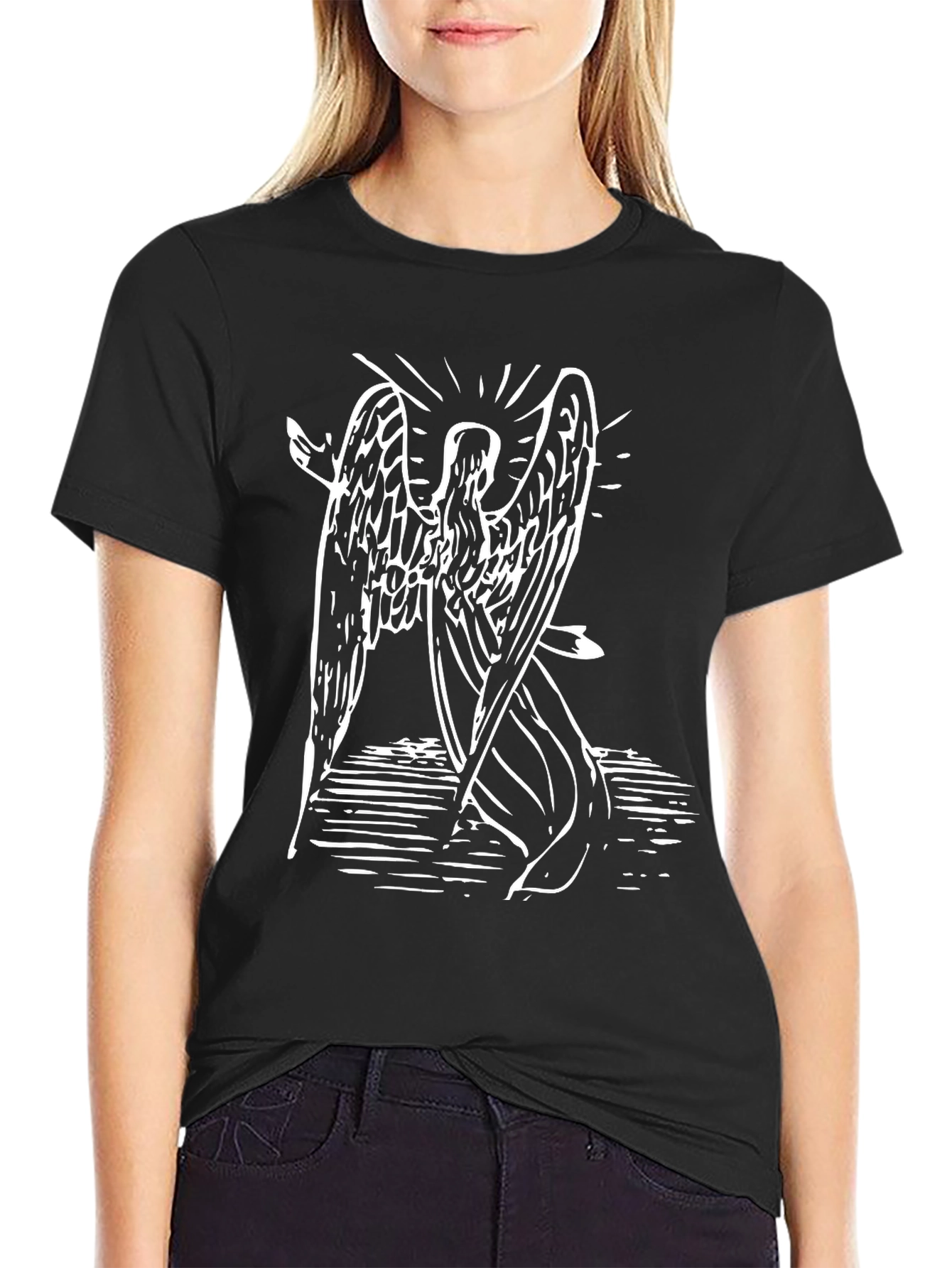 Angel Graphic Black T-Shirt
