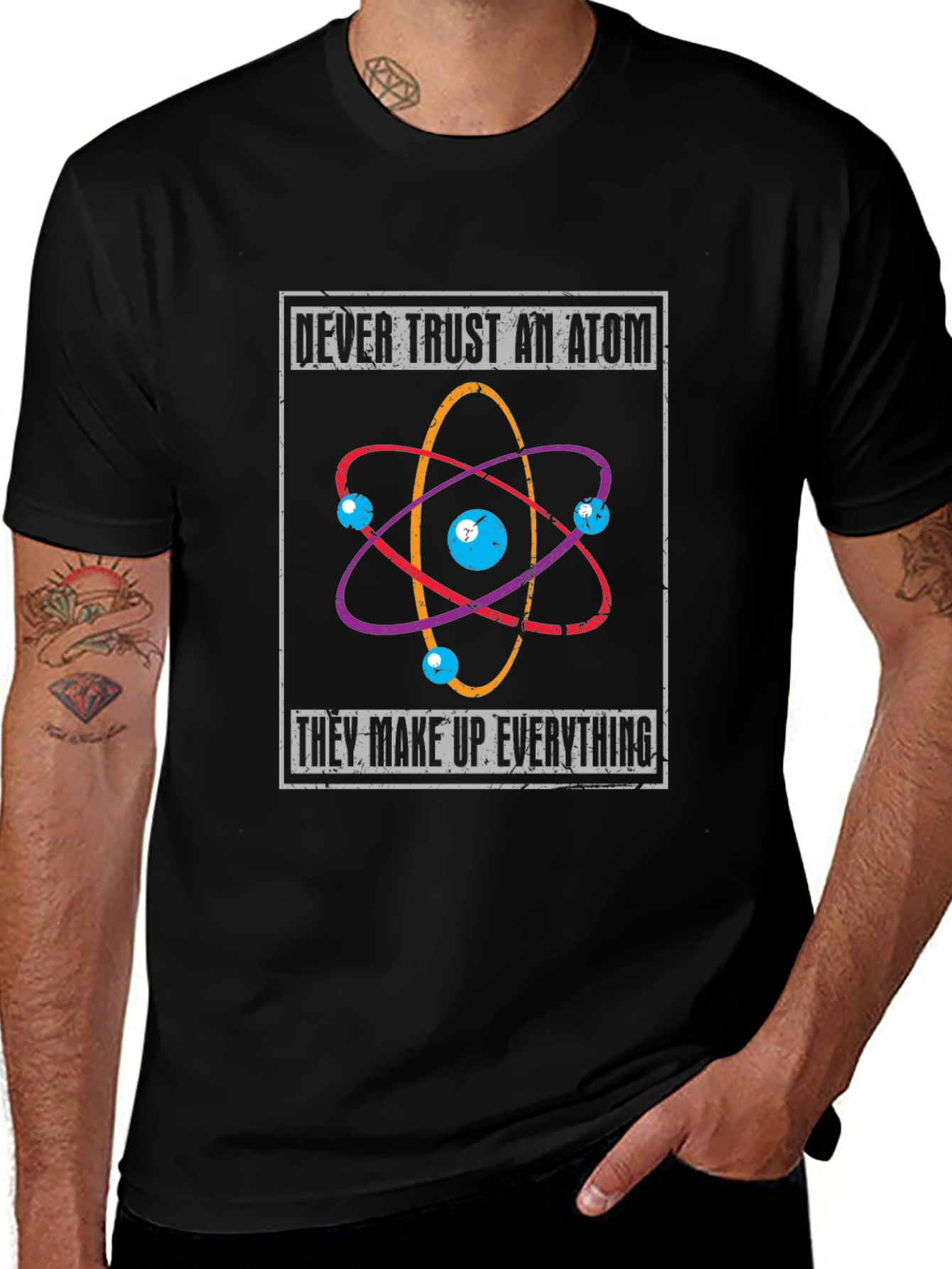 Atom Humor T-Shirt - Never Trust An Atom