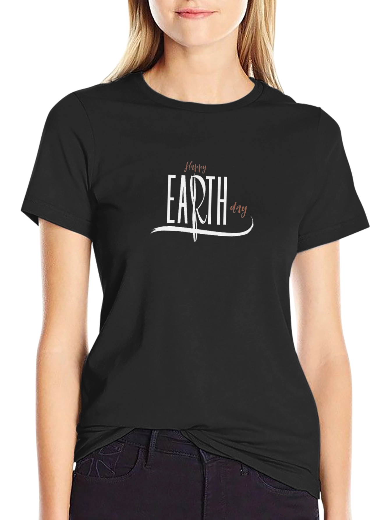 Happy Earth Day Black T-Shirt