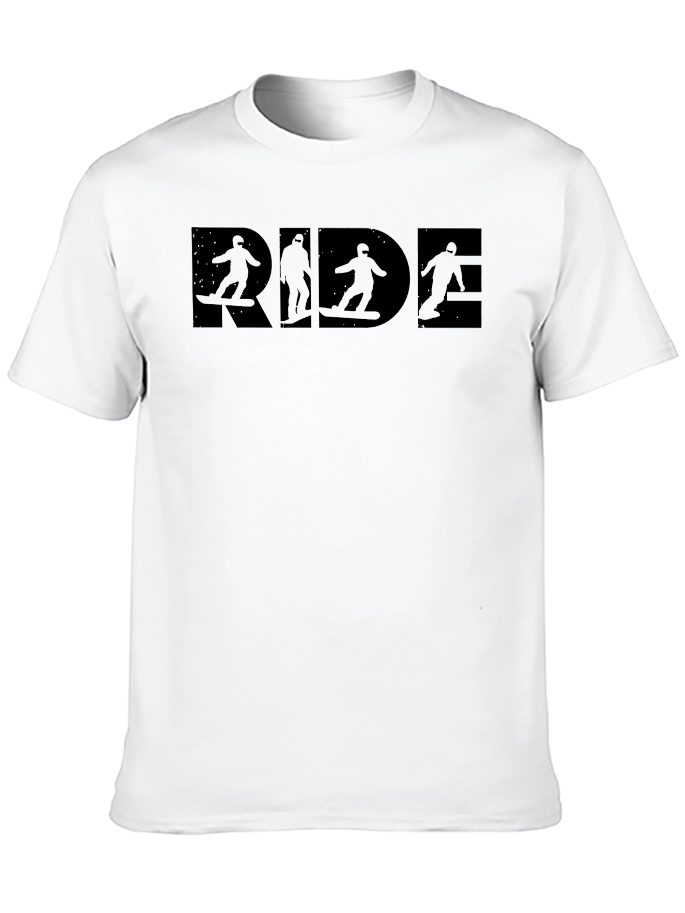 RIDE Graphic Black T-Shirt - Snowboarder Design