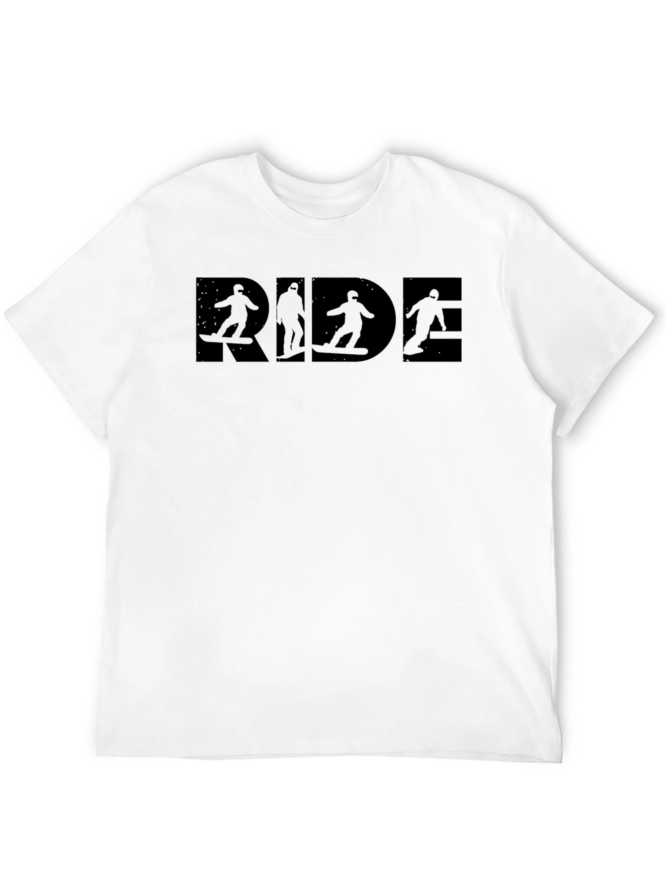RIDE Graphic Black T-Shirt - Snowboarder Design