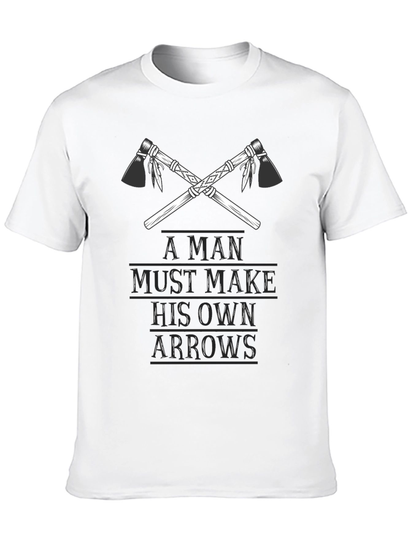 A Man Must Make His Own Arrows Black Tee