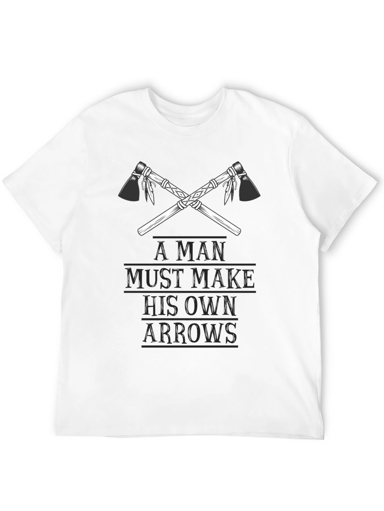 A Man Must Make His Own Arrows Black Tee