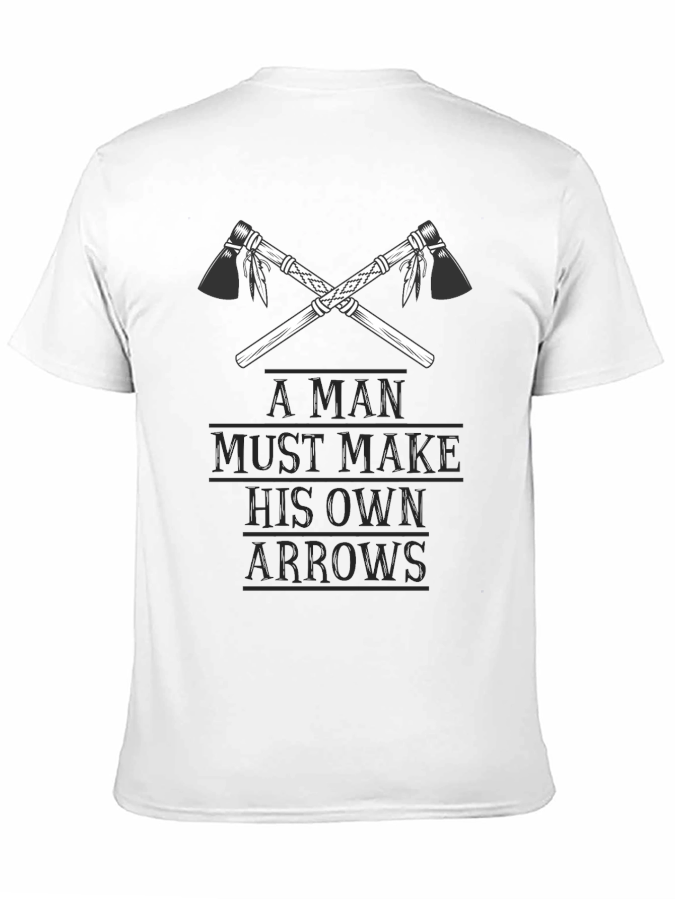 A Man Must Make His Own Arrows Black Tee