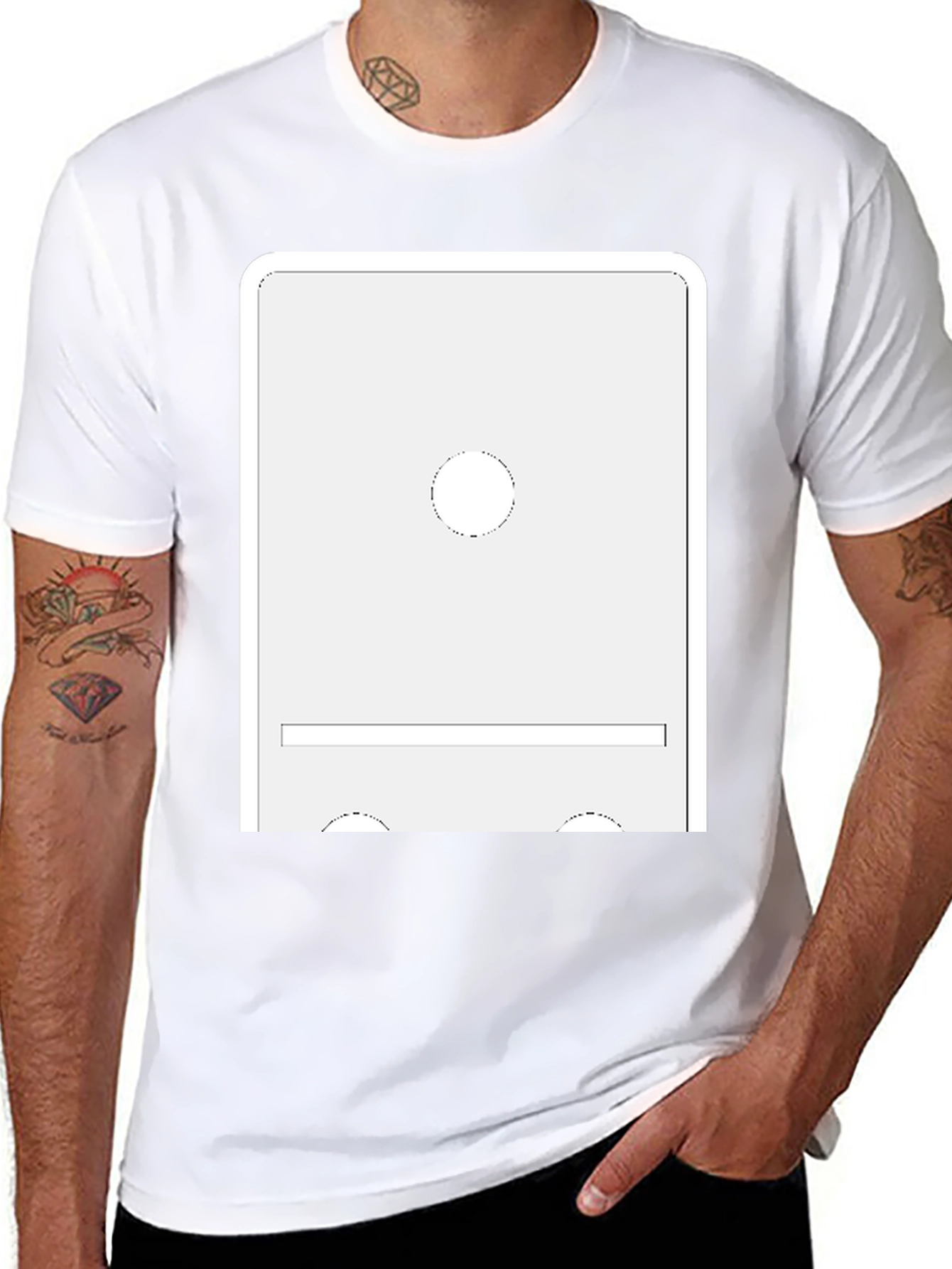 Modern Domino Graphic Tee - Unique Design