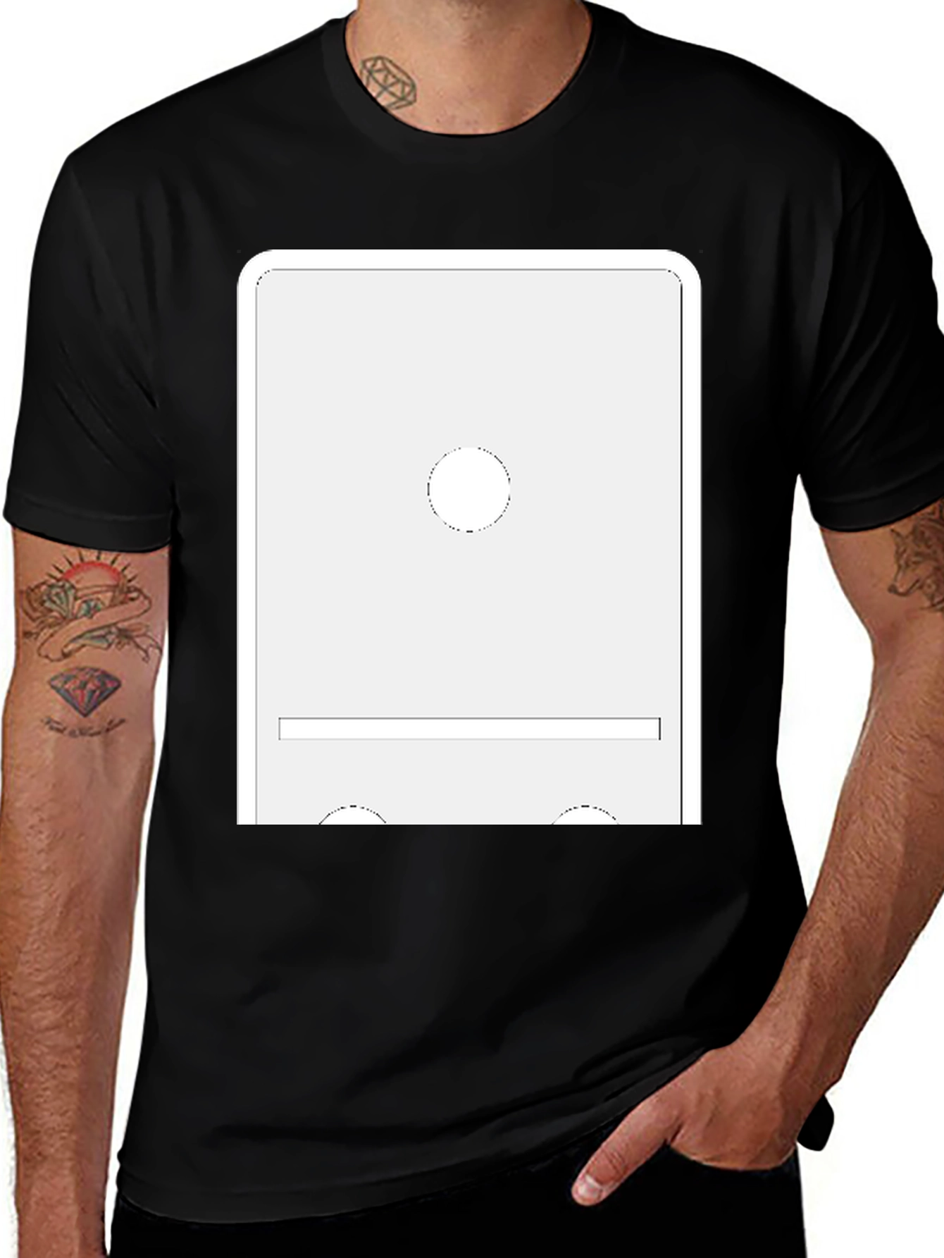 Modern Domino Graphic Tee - Unique Design