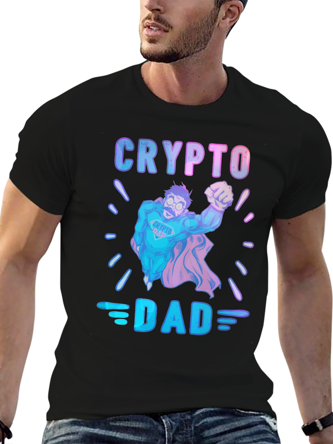 Crypto Dad Superhero T-Shirt