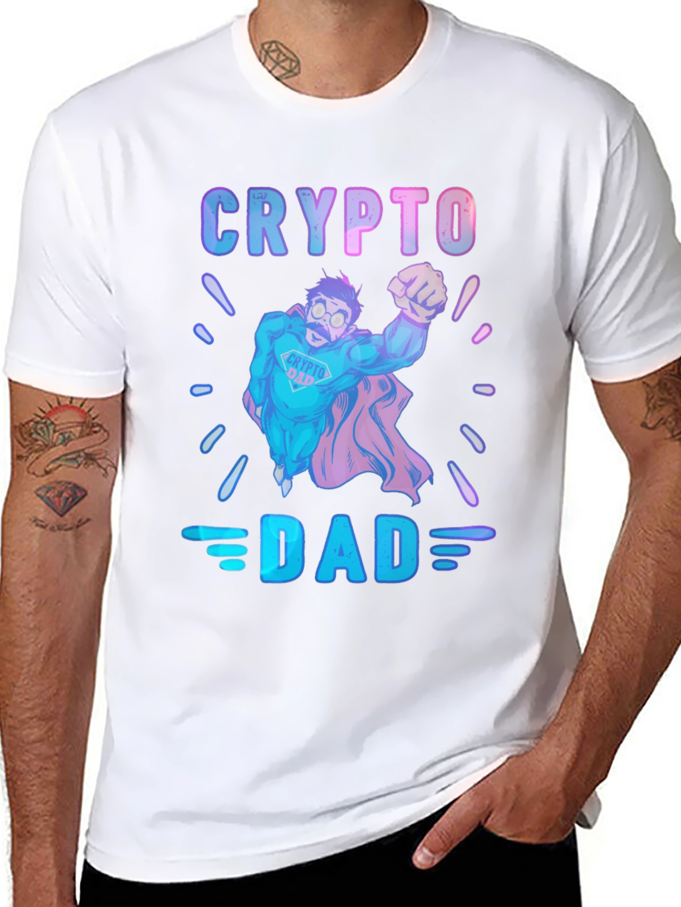 Crypto Dad Superhero T-Shirt