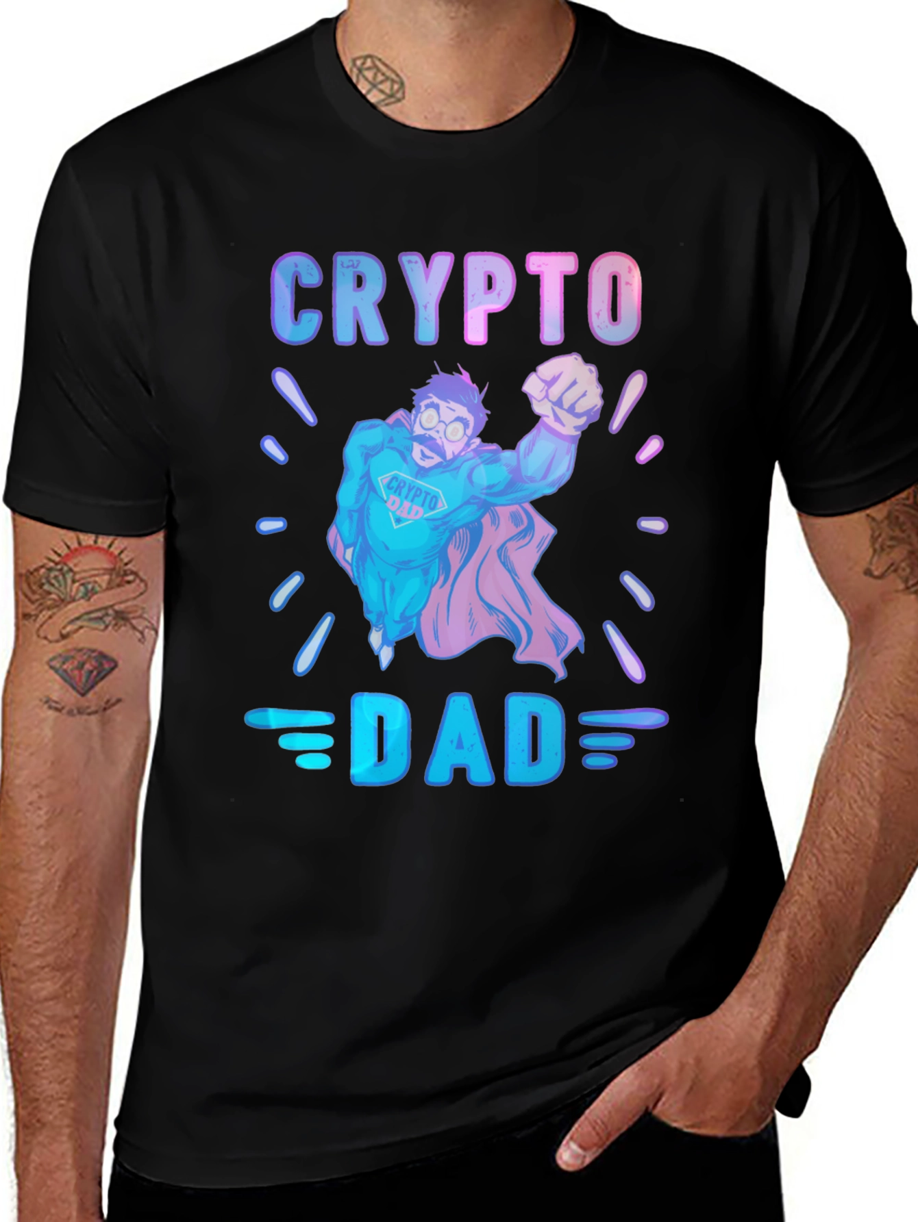 Crypto Dad Superhero T-Shirt