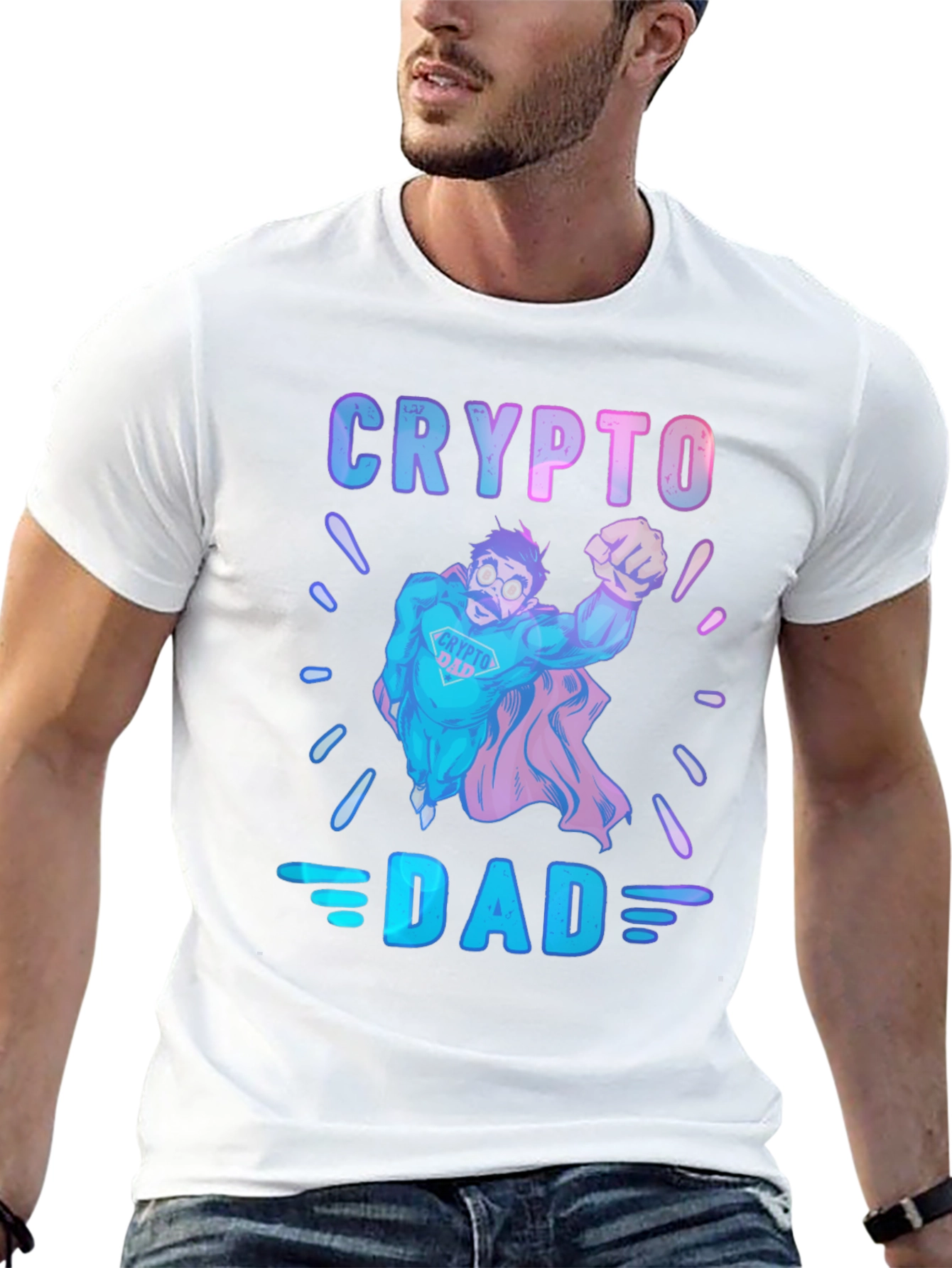 Crypto Dad Superhero T-Shirt