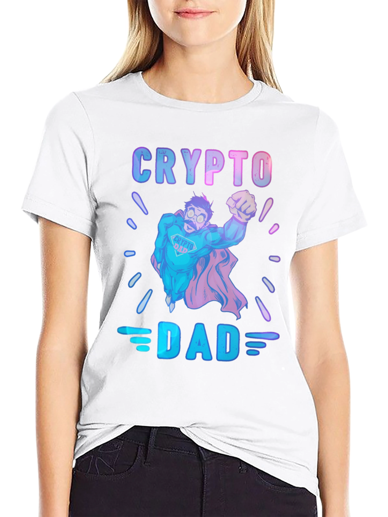 Crypto Dad Superhero T-Shirt