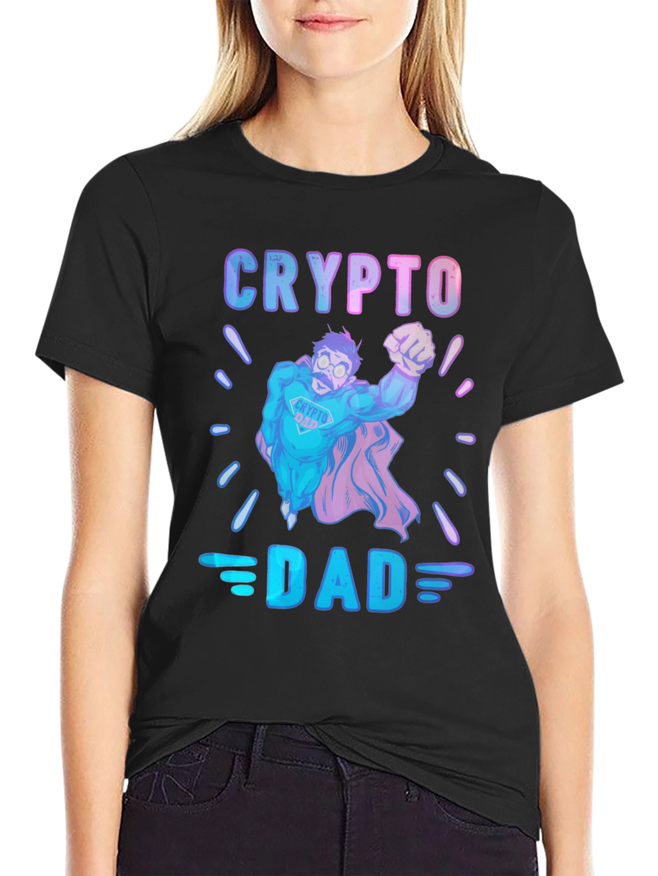 Crypto Dad Superhero T-Shirt