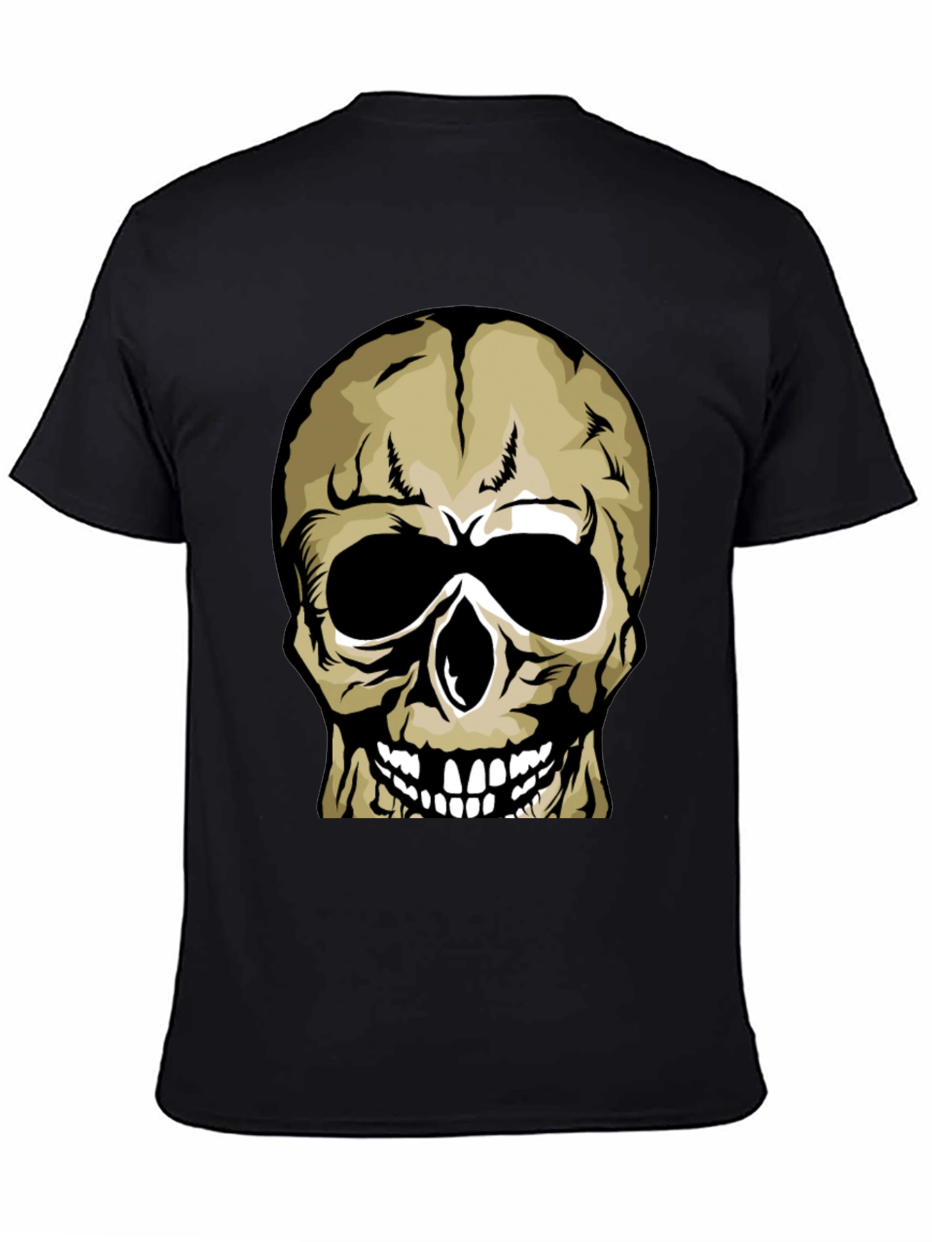 Skull Graphic Print Black T-Shirt