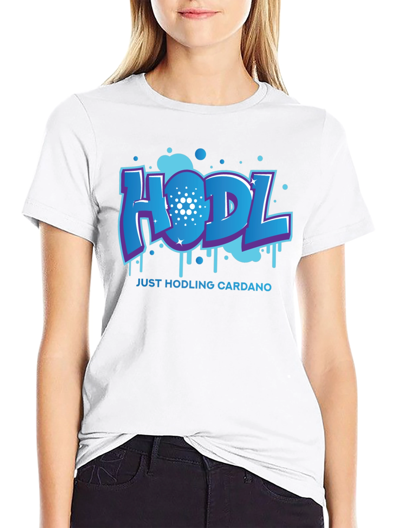 HODL Cardano Black T-Shirt - Crypto Investor Tee