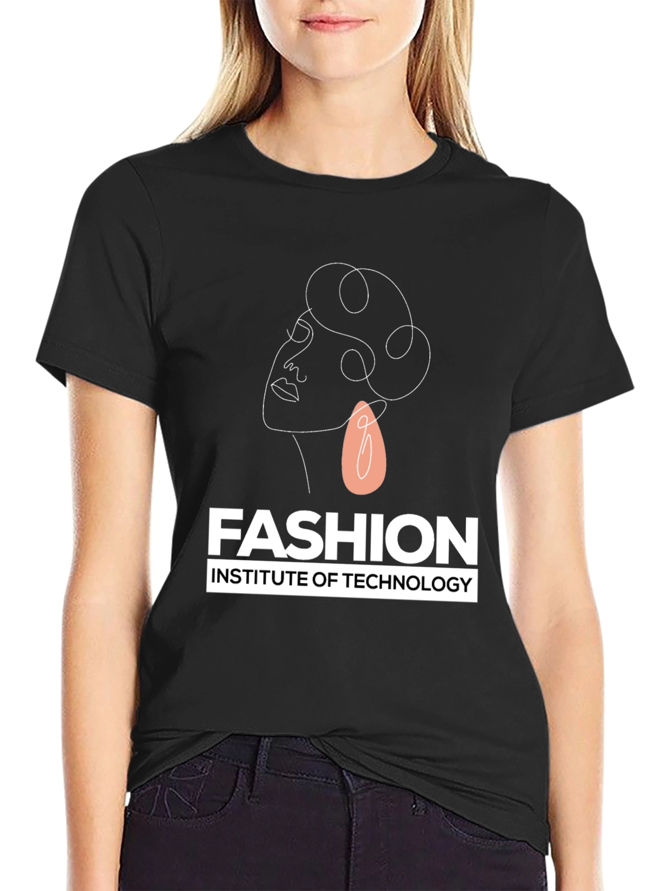 Fashion Institute of Technology Black Graphic T-Shirt