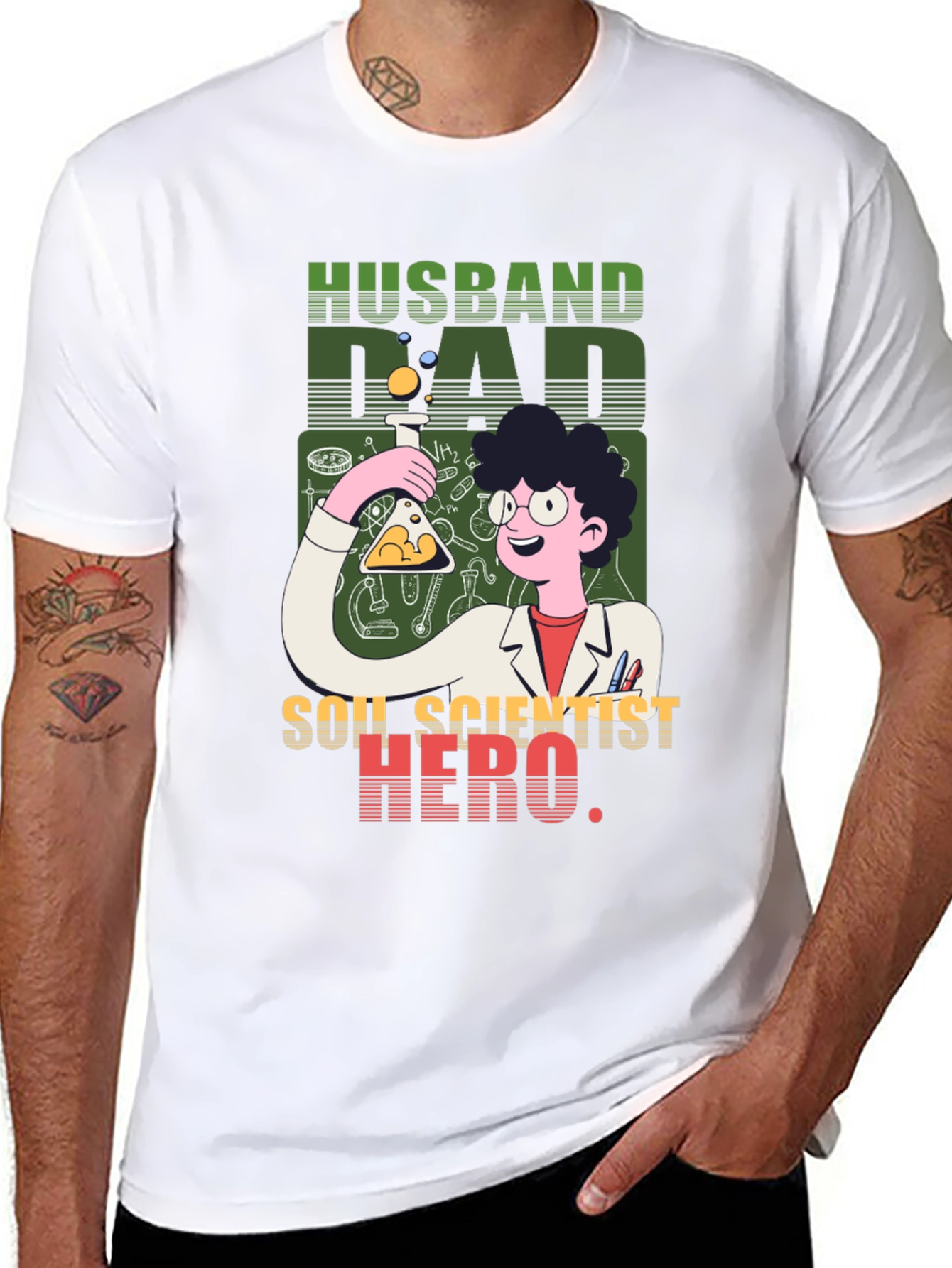 Husband Dad Soil Scientist Hero T-Shirt