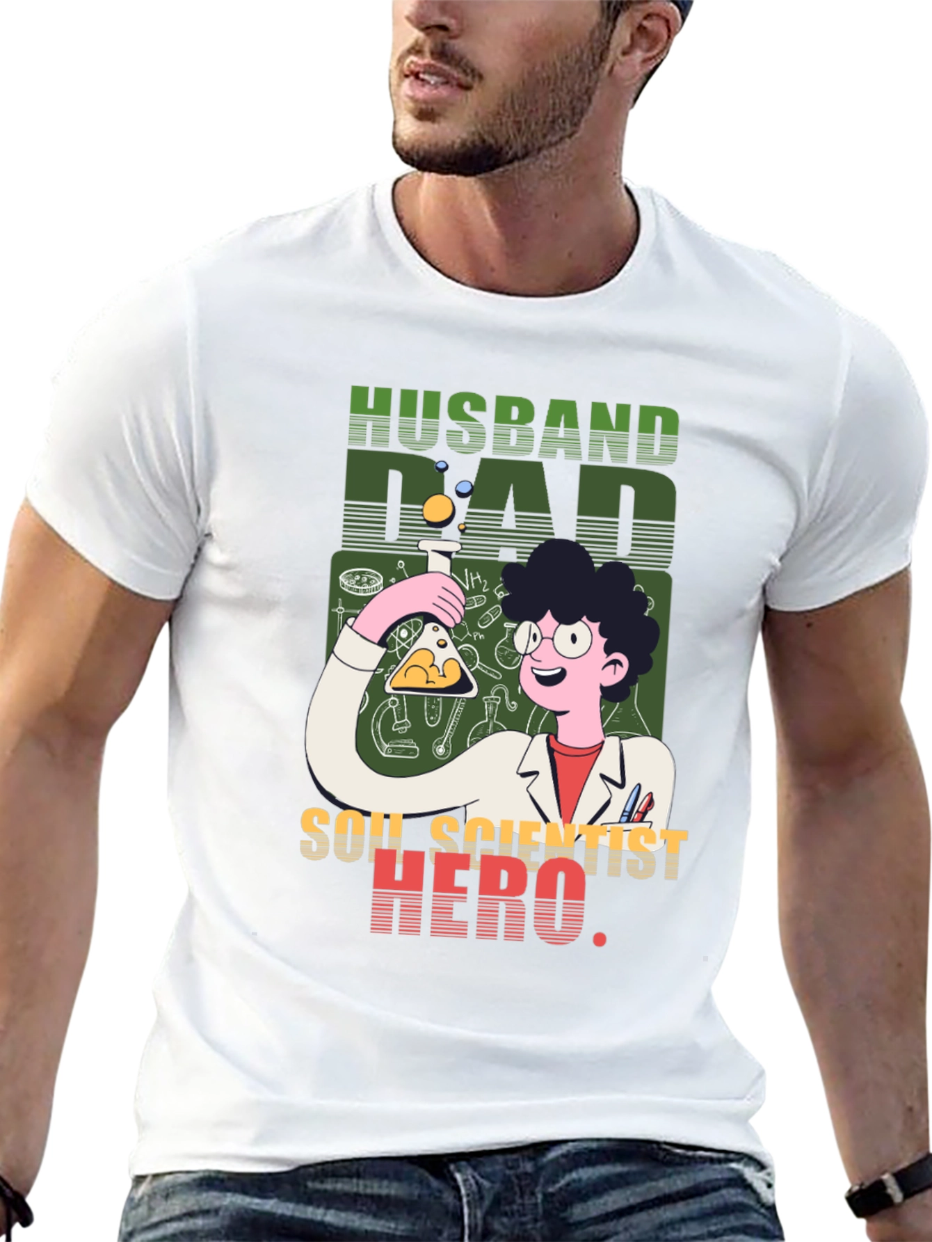Husband Dad Soil Scientist Hero T-Shirt