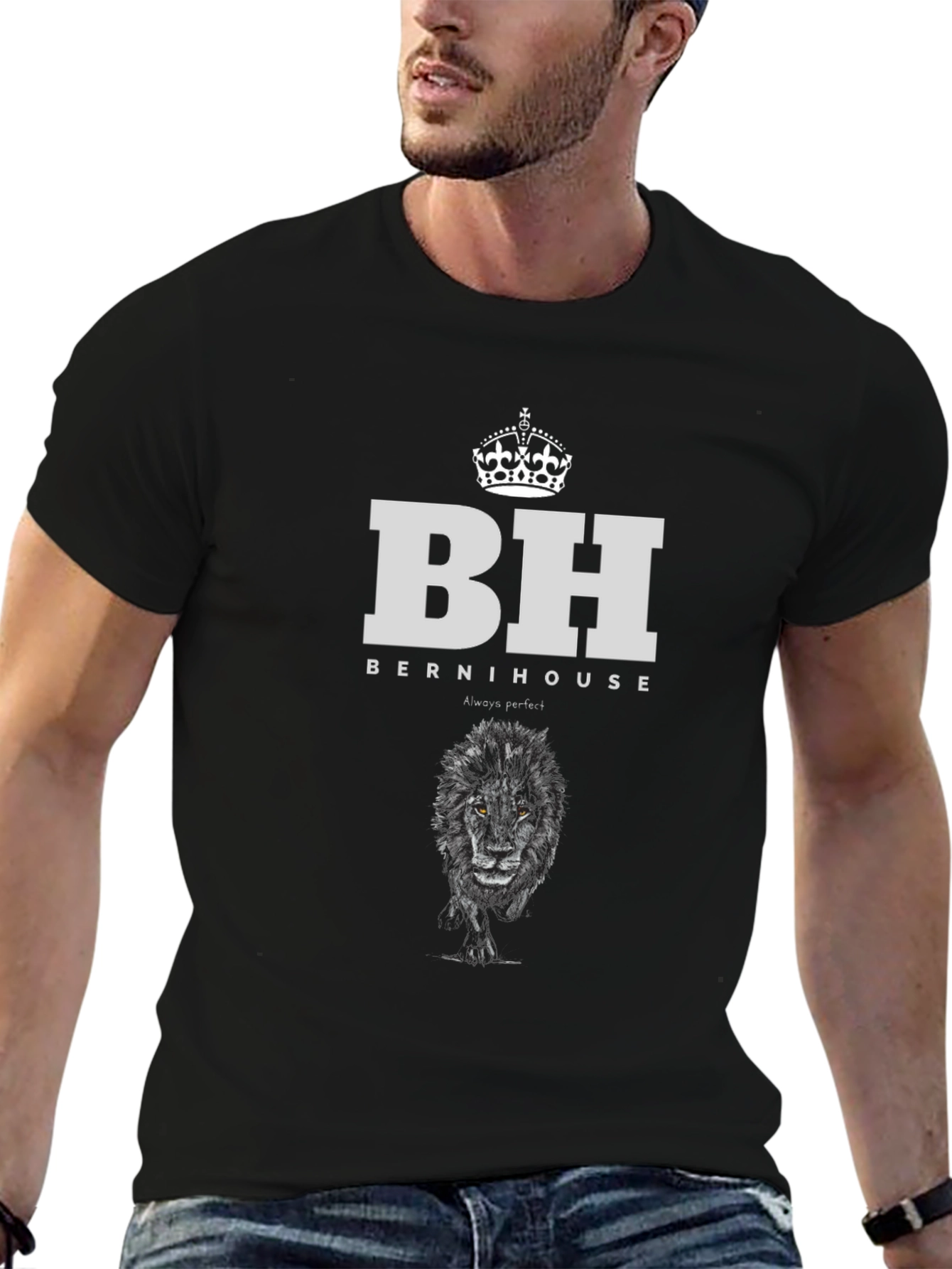 Bernihouse Black Graphic Print T-Shirt