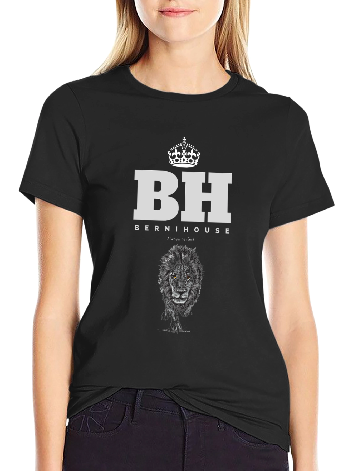 Bernihouse Black Graphic Print T-Shirt
