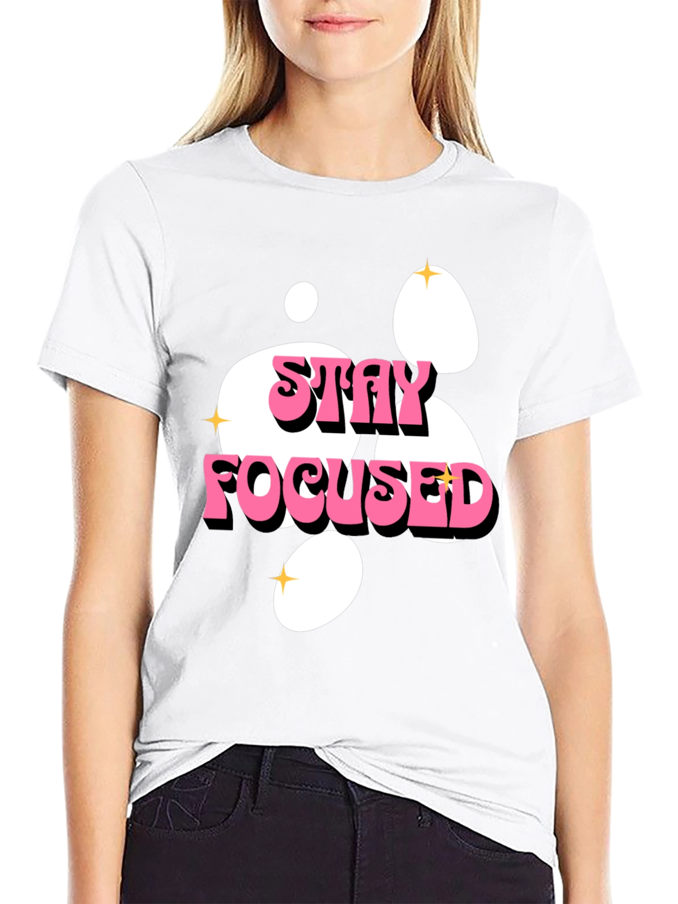 Stay Focused Graphic Tee - Black