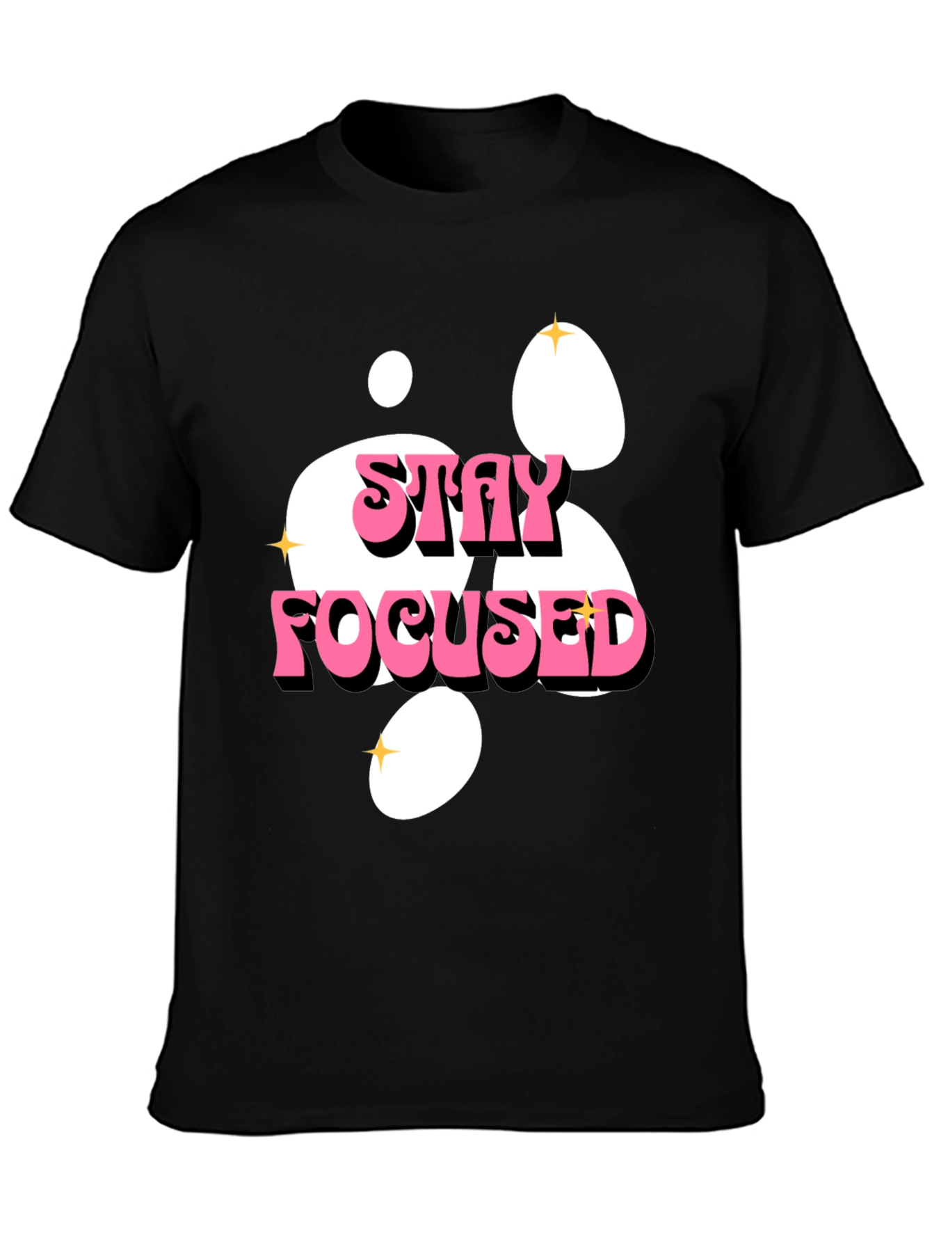 Stay Focused Graphic Tee - Black