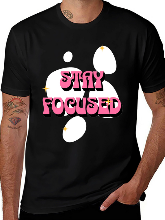 Stay Focused Graphic Tee - Black