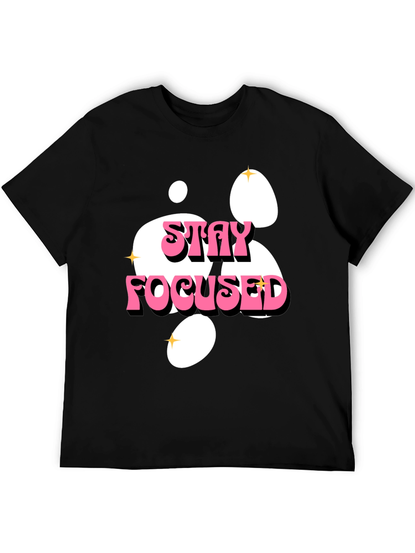 Stay Focused Graphic Tee - Black