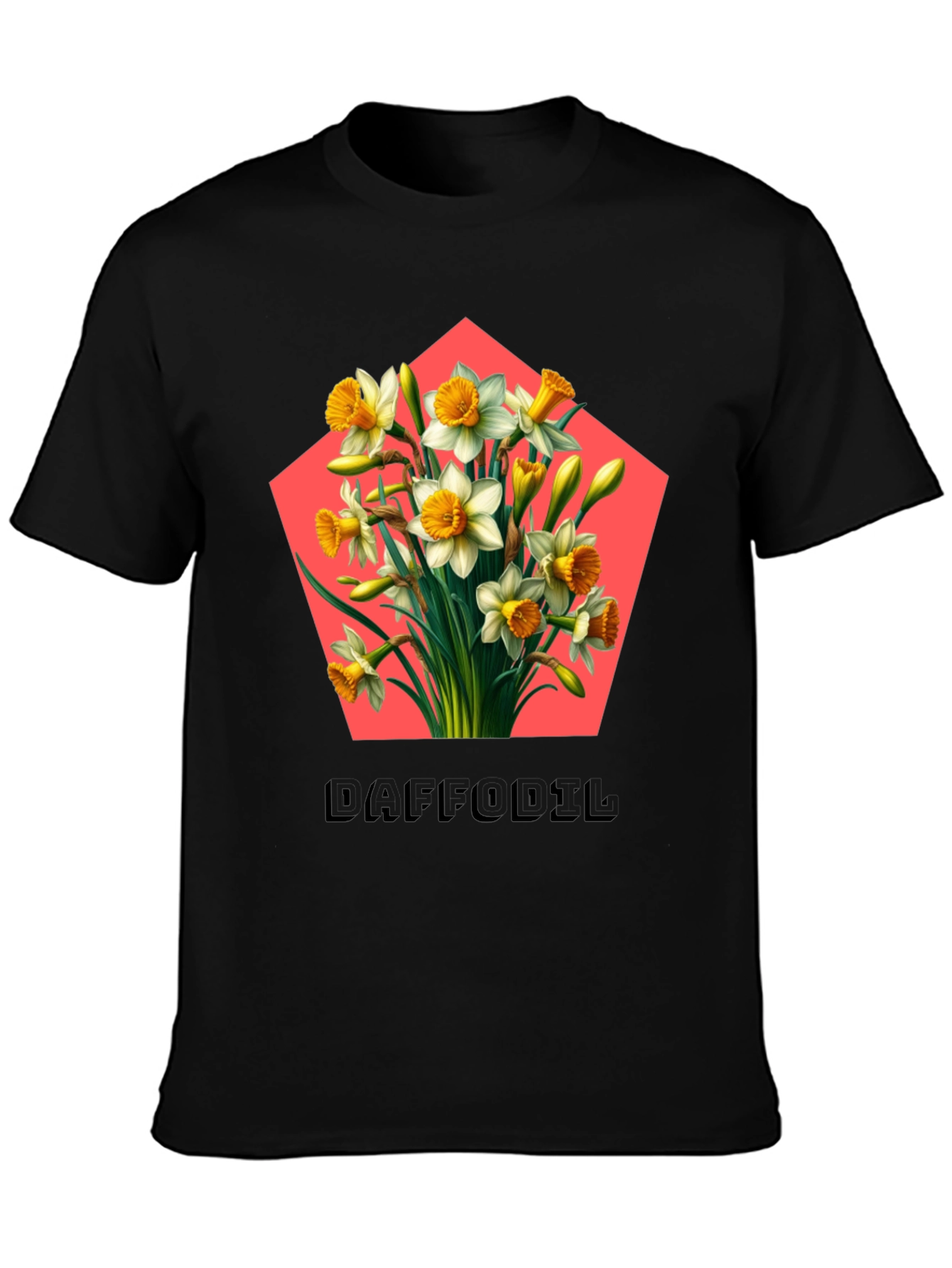 Daffodil Flower Graphic Tee - Botanical Style