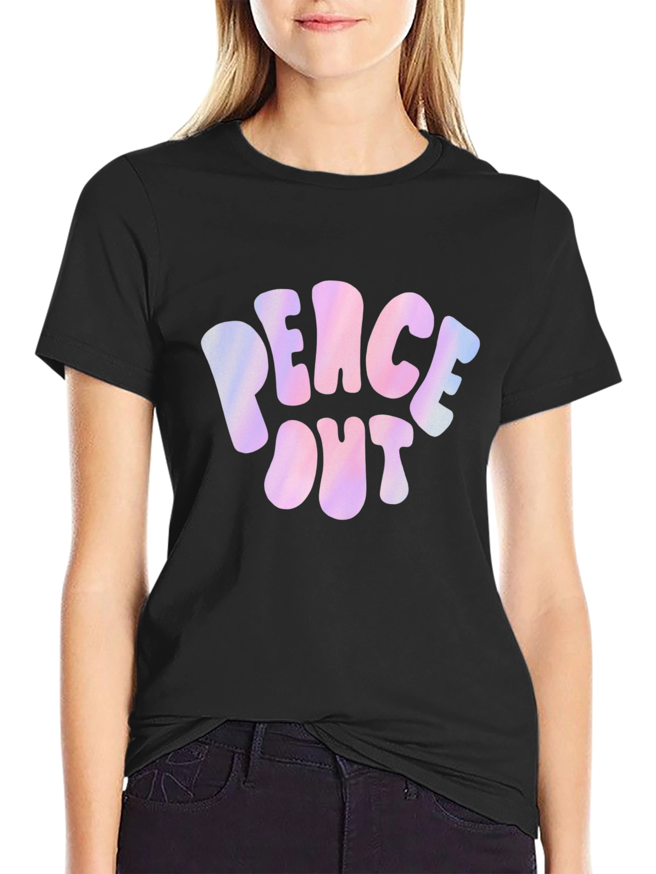 Peace Out Graphic T-Shirt - Retro Style