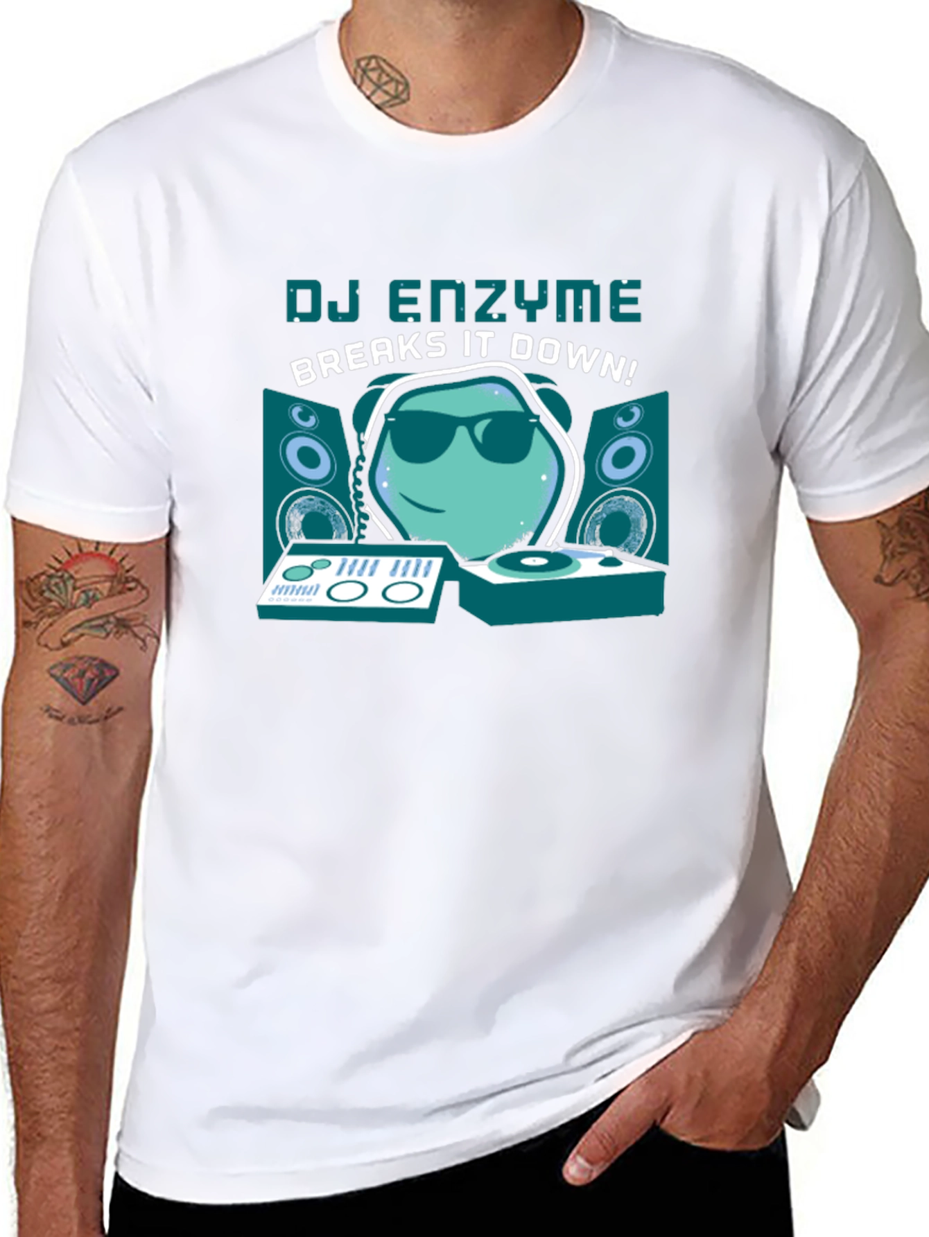 DJ Enzyme Breaks It Down Black T-Shirt