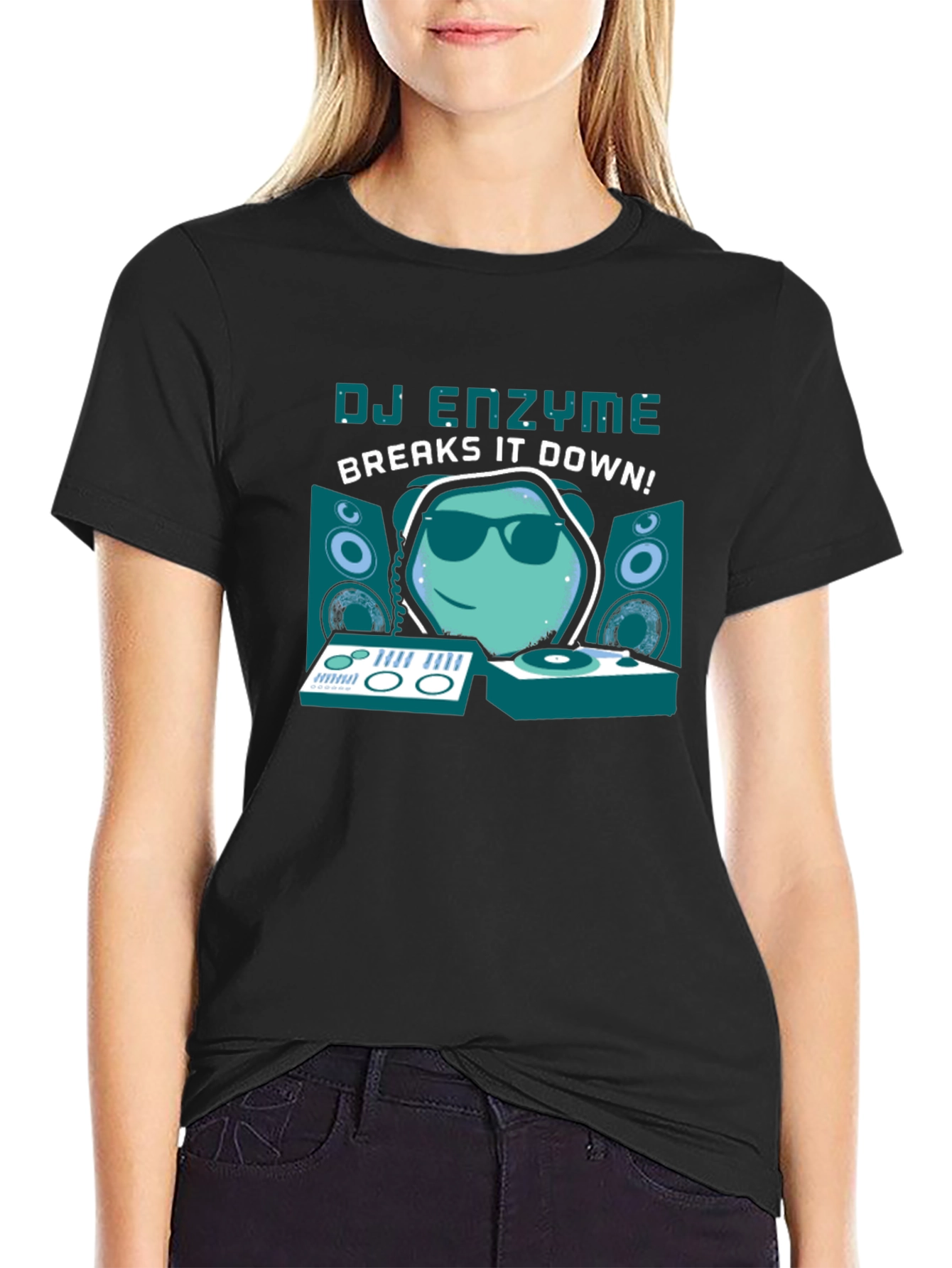 DJ Enzyme Breaks It Down Black T-Shirt