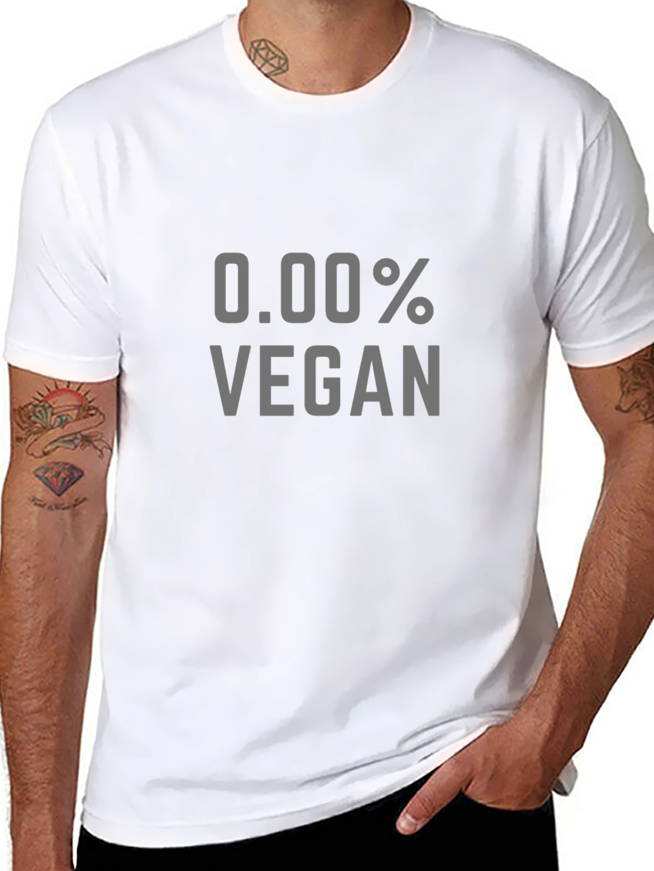 0.00% Vegan Graphic Tee - Sarcastic Humor