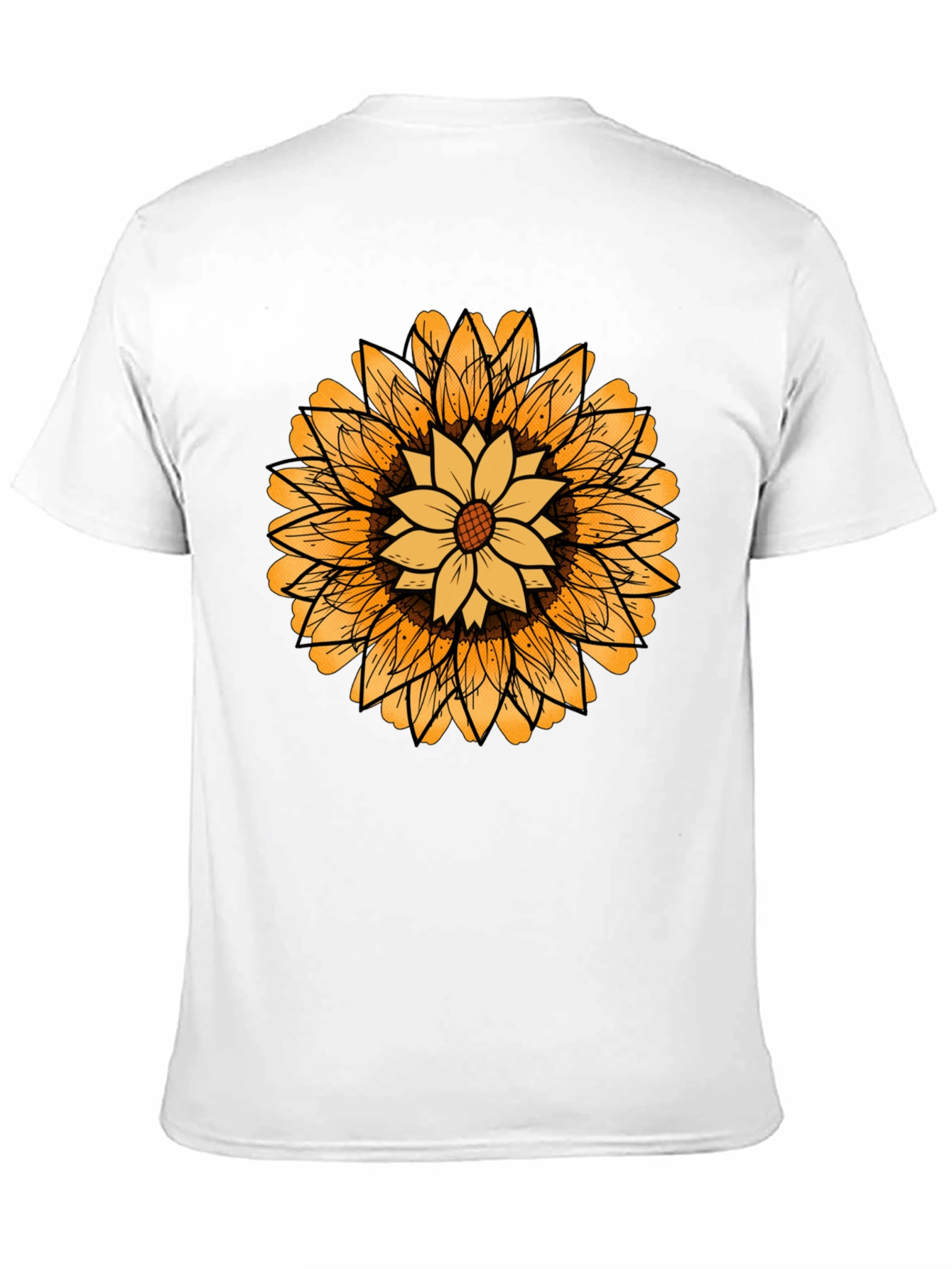 Sunflower Graphic Black T-Shirt for Men