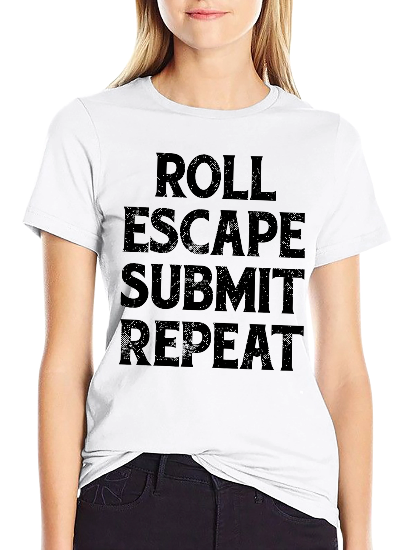 Roll Escape Submit Repeat Black T-Shirt