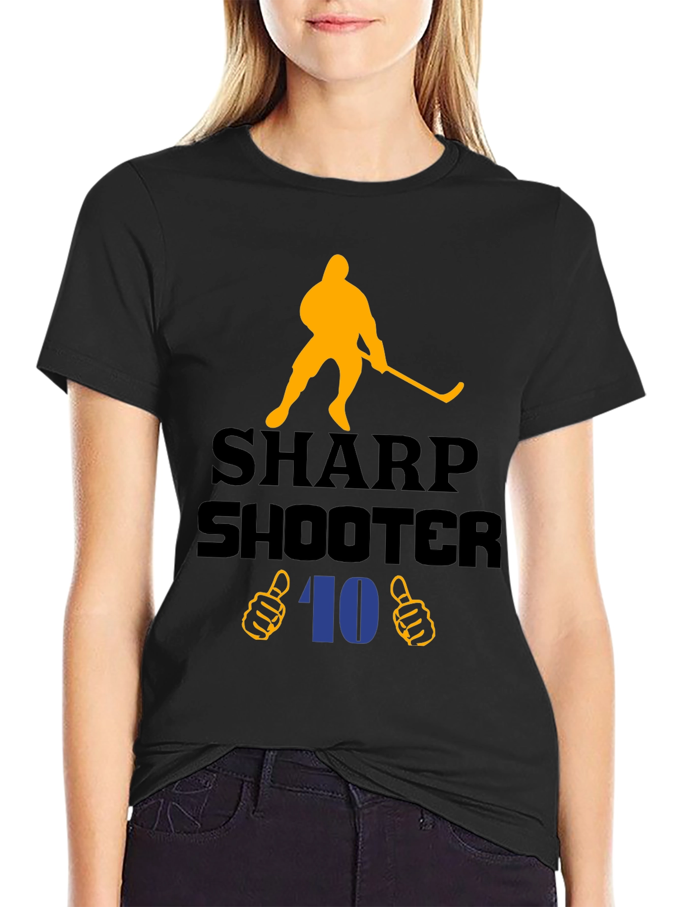 Sharp Shooter Hockey Fan T-Shirt - Number 10