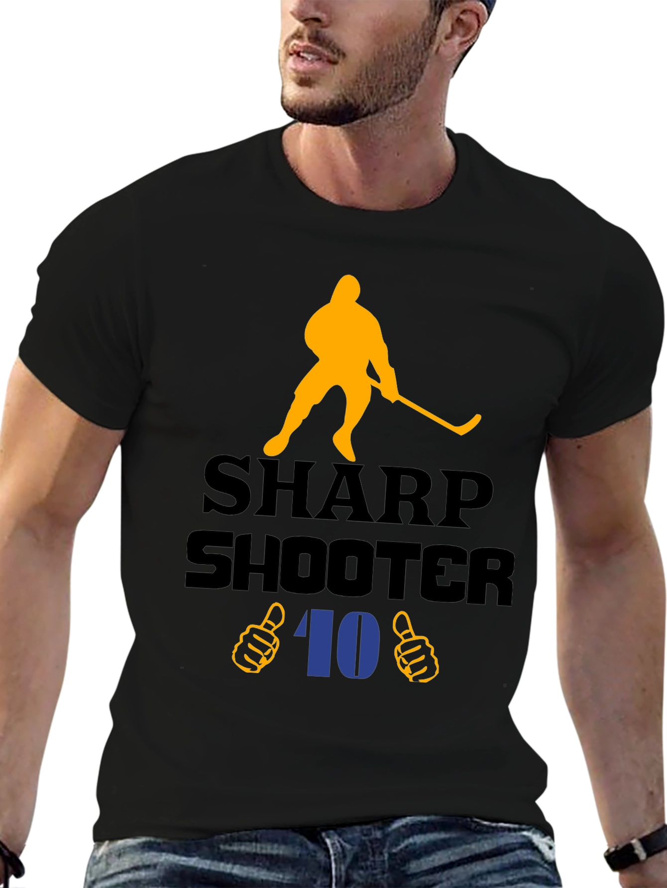 Sharp Shooter Hockey Fan T-Shirt - Number 10