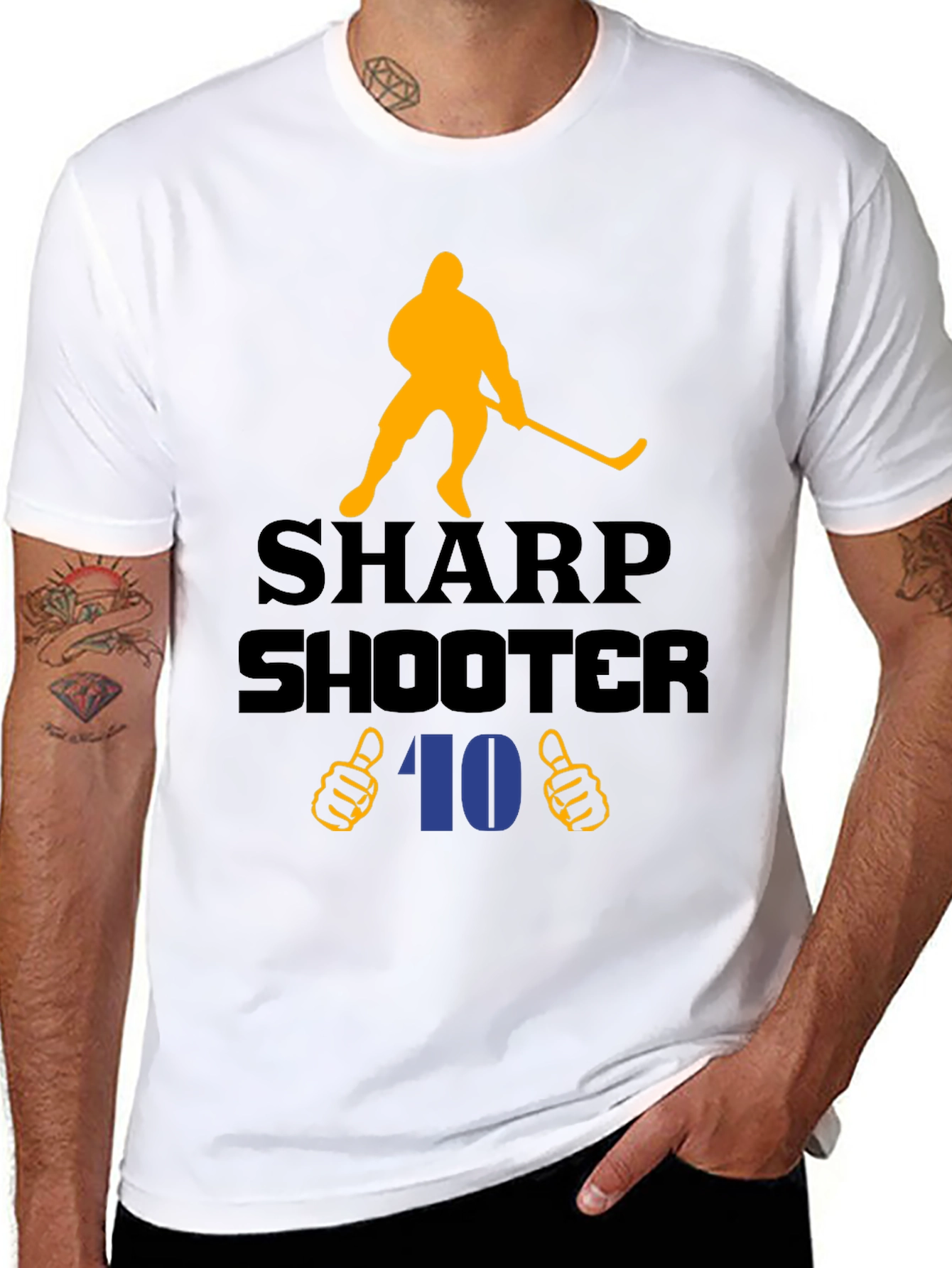 Sharp Shooter Hockey Fan T-Shirt - Number 10