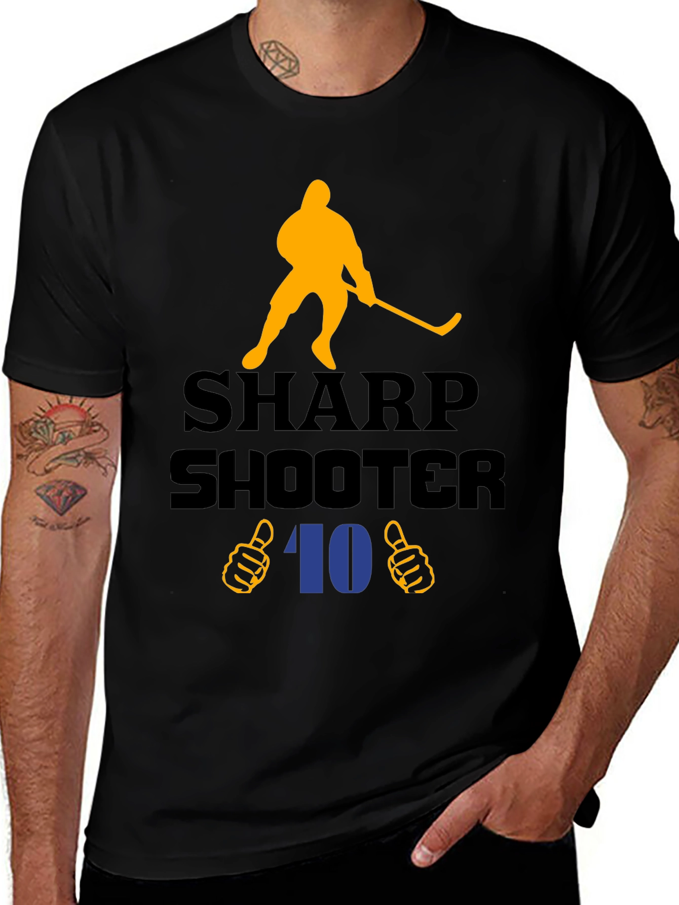 Sharp Shooter Hockey Fan T-Shirt - Number 10