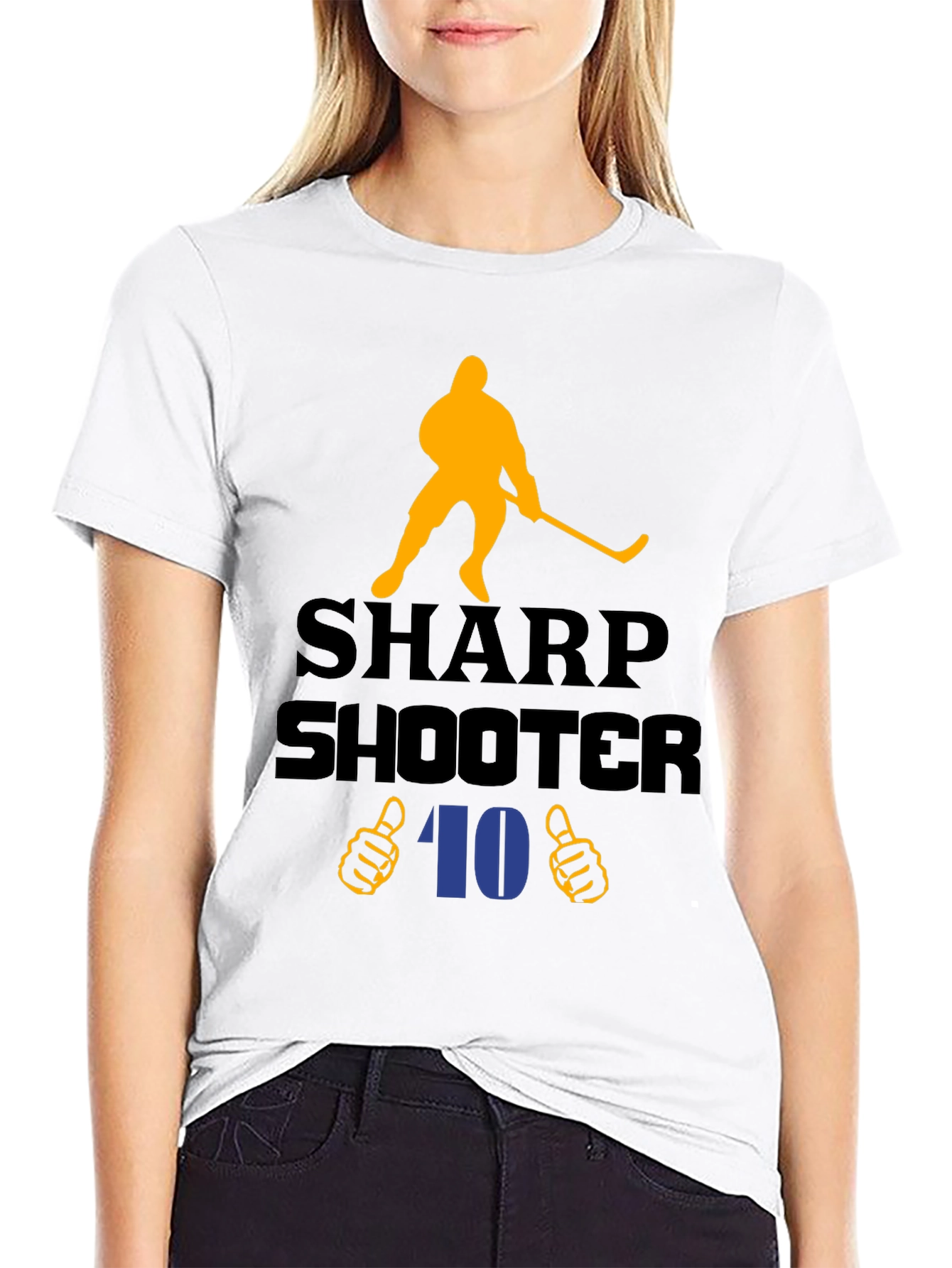 Sharp Shooter Hockey Fan T-Shirt - Number 10
