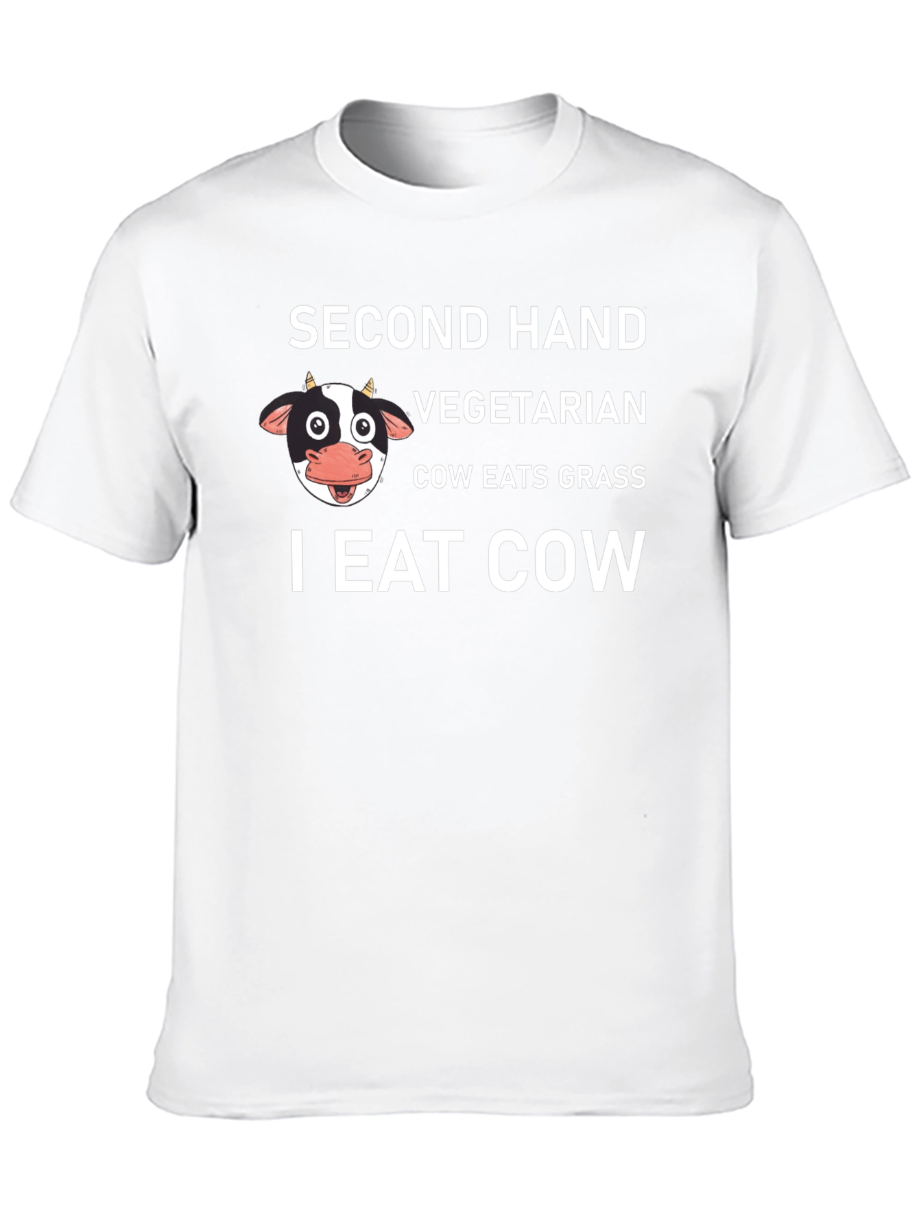 Second Hand Vegetarian I Eat Cow Graphic T-Shirt