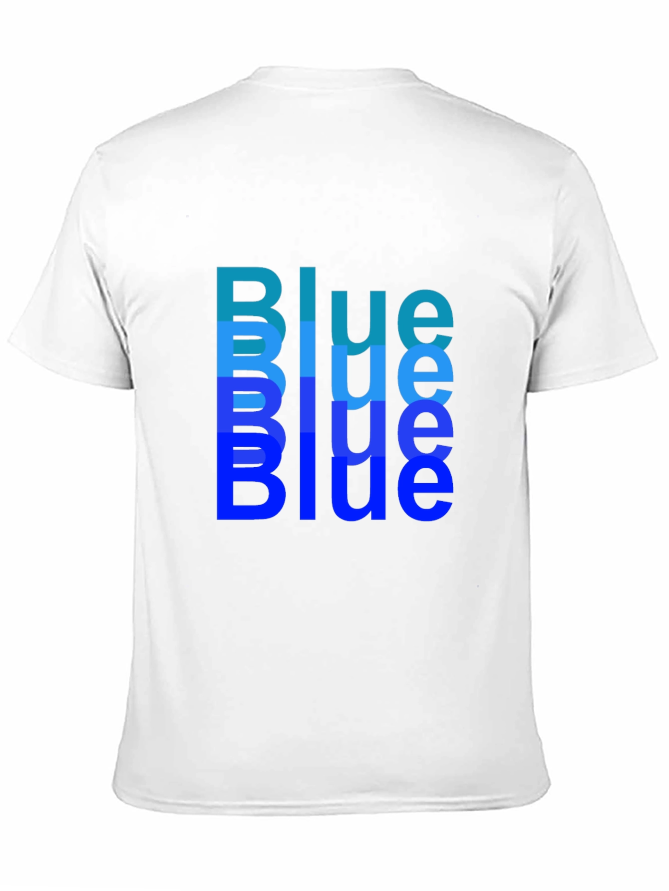 Trendy Blue Print Black T-Shirt