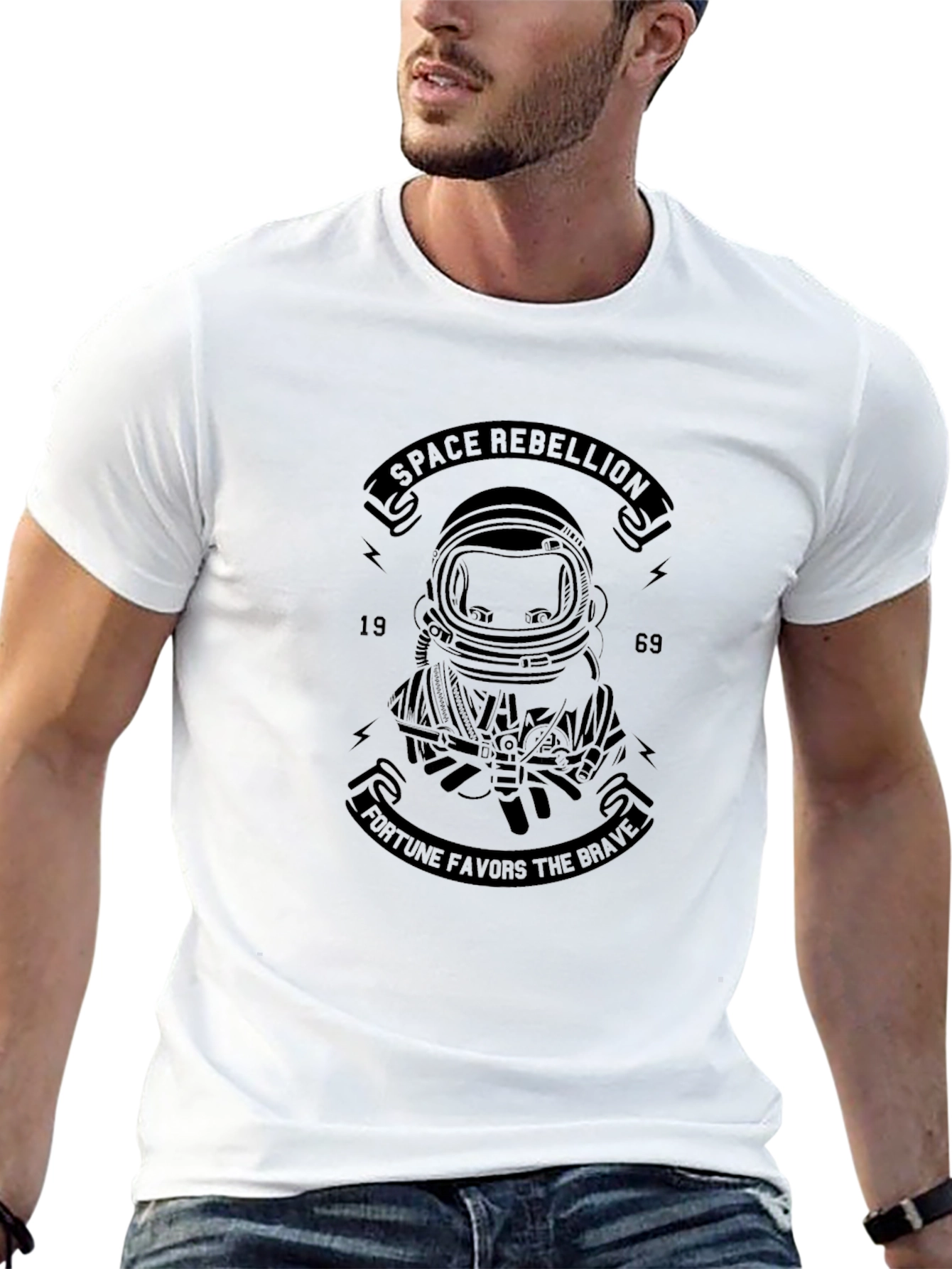 Space Rebellion Graphic Tee - Astronaut Design