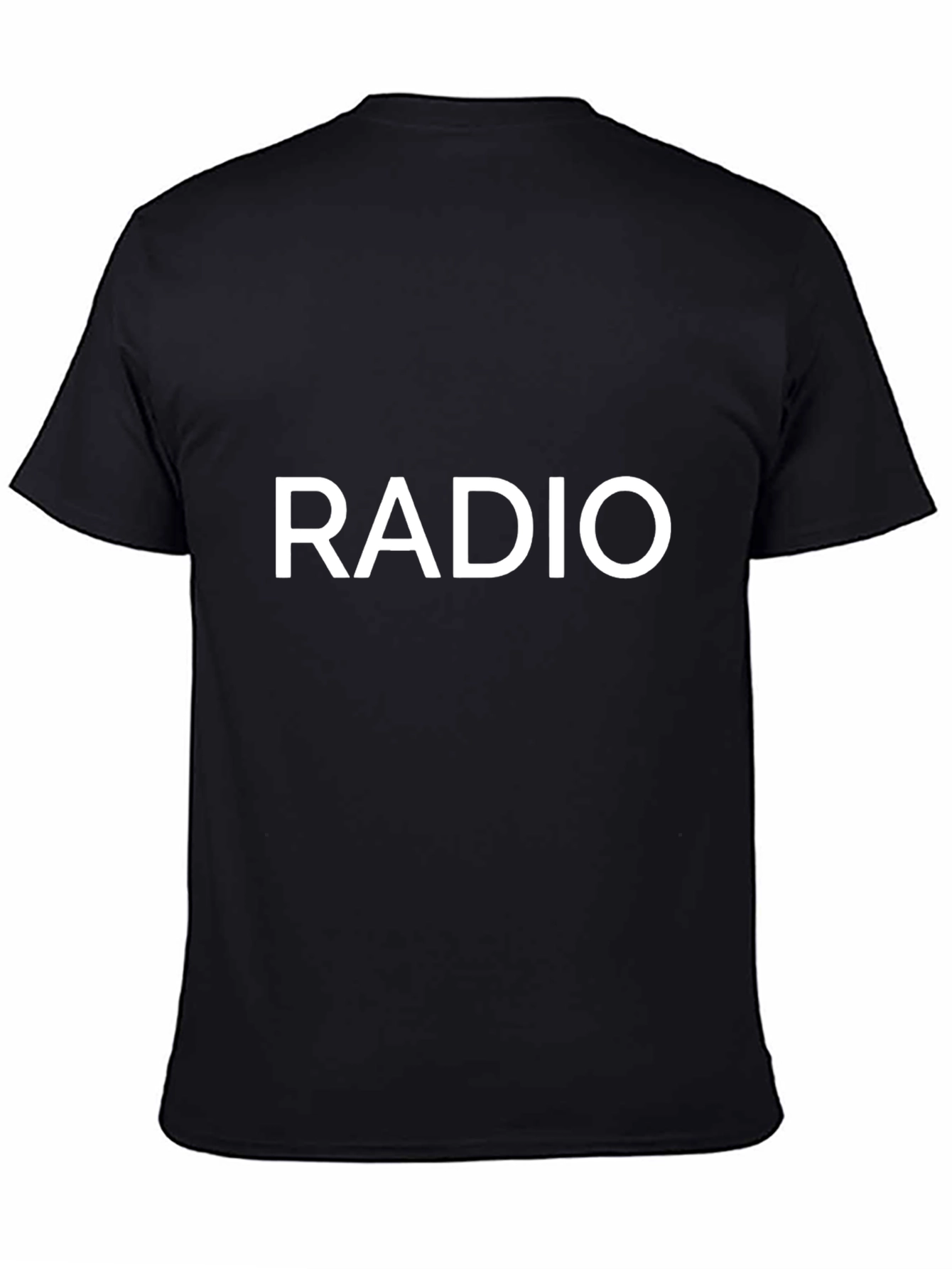 Radio Graphic T-Shirt - Black Cotton Tee