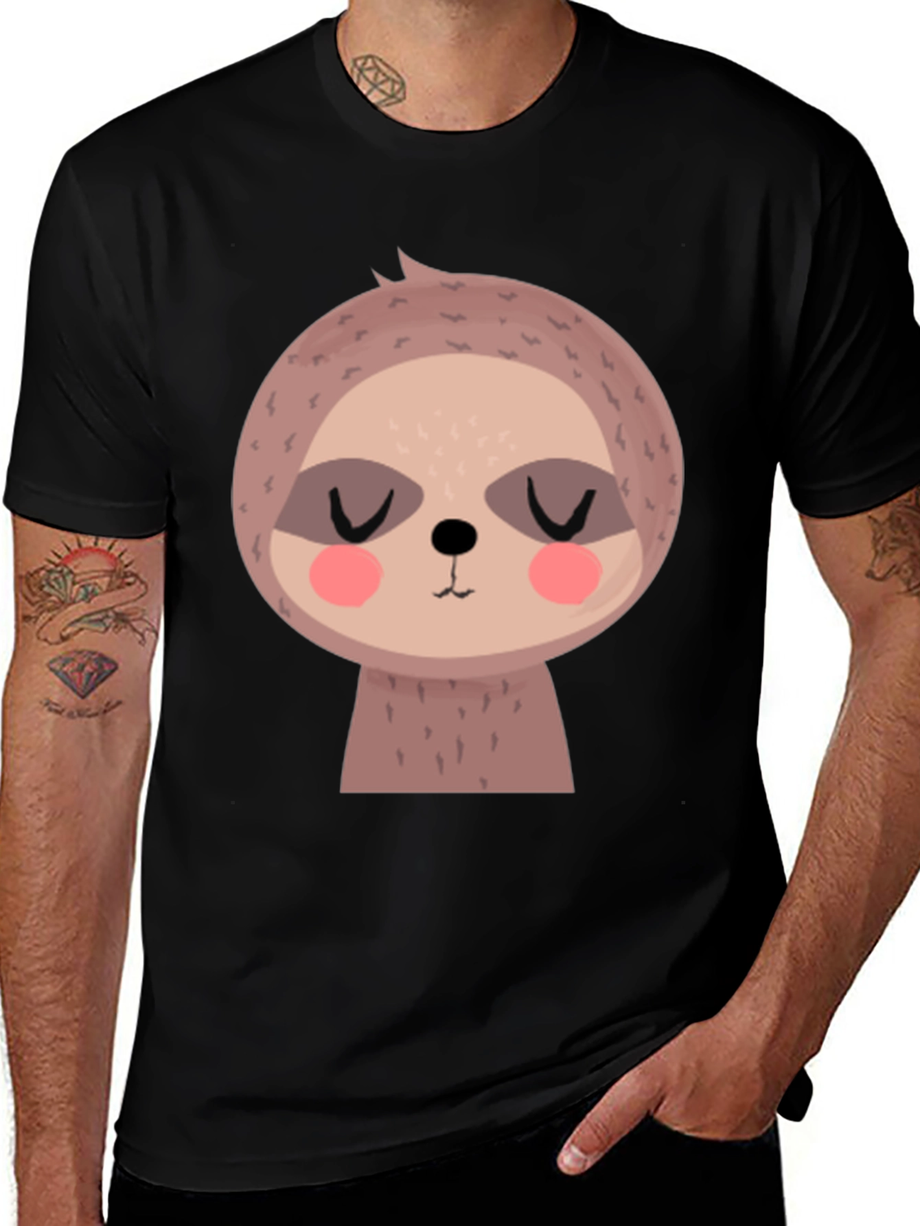 Cute Sloth Graphic Tee - Soft Cotton Blend