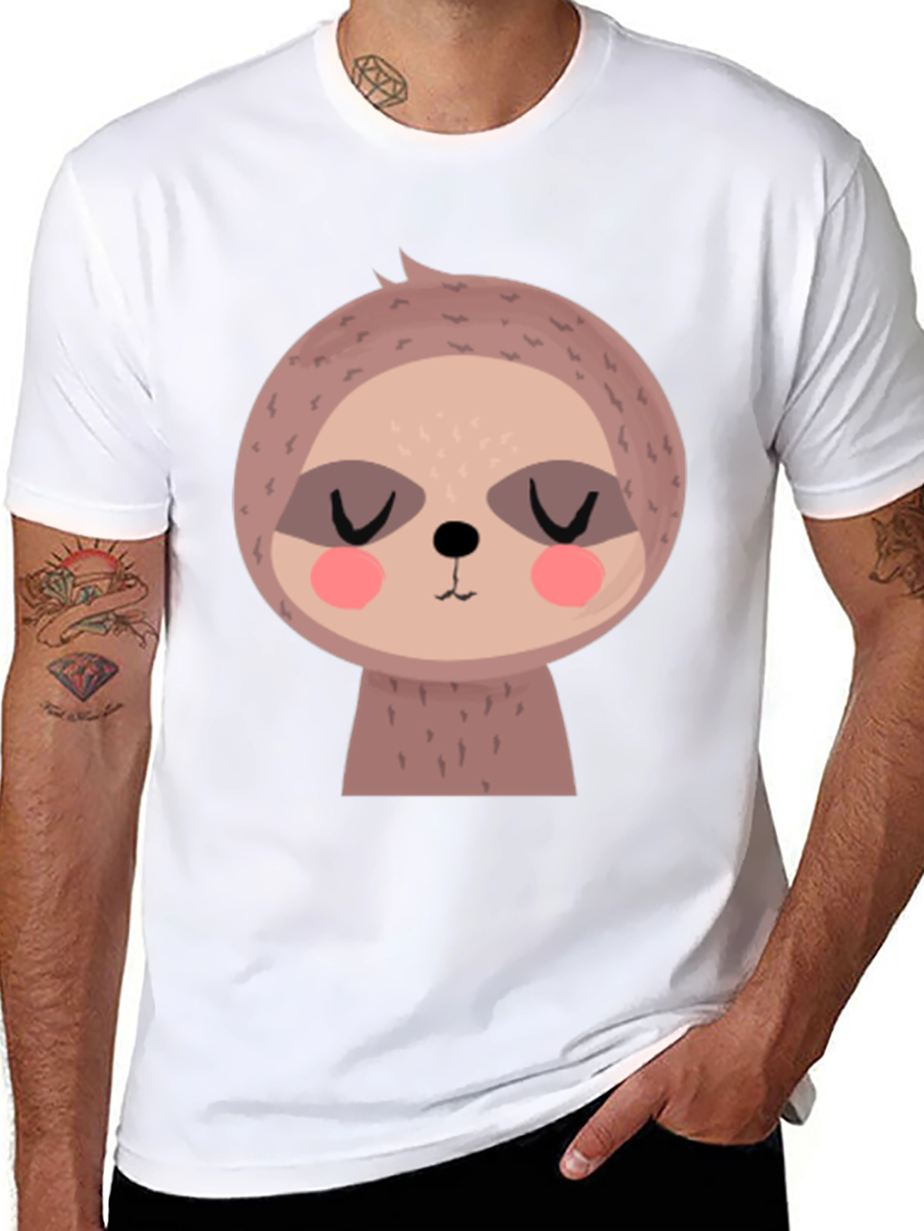 Cute Sloth Graphic Tee - Soft Cotton Blend