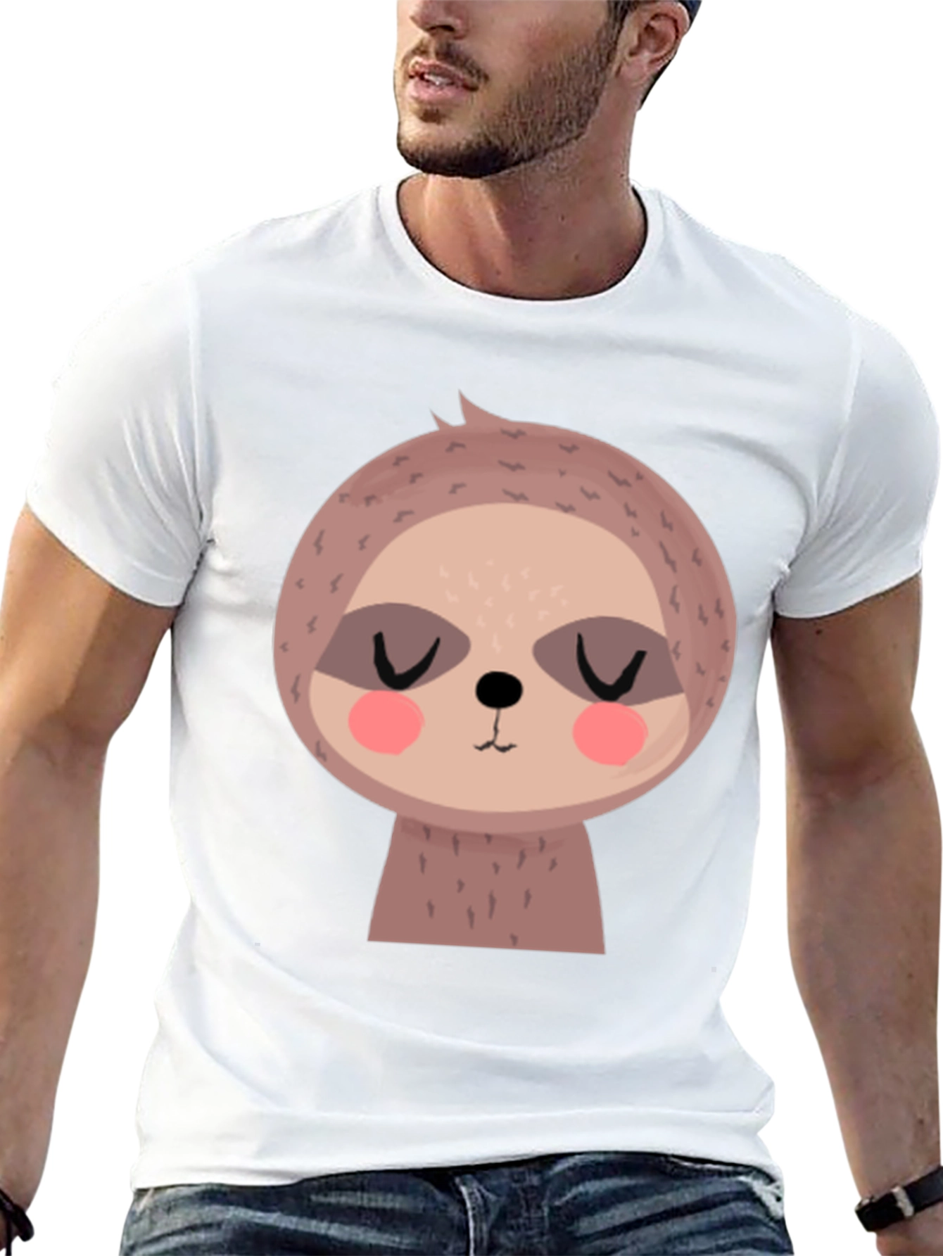 Cute Sloth Graphic Tee - Soft Cotton Blend