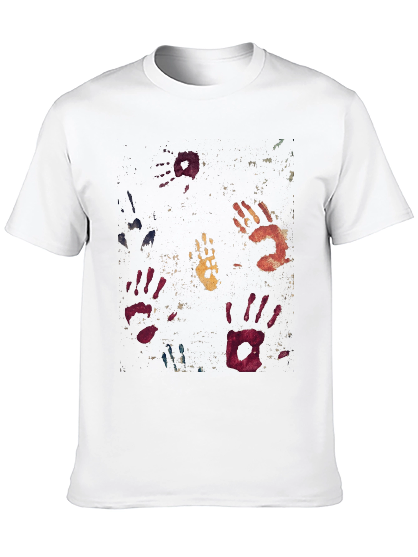 Handprint Graphic Tee - Unique Artistic Design